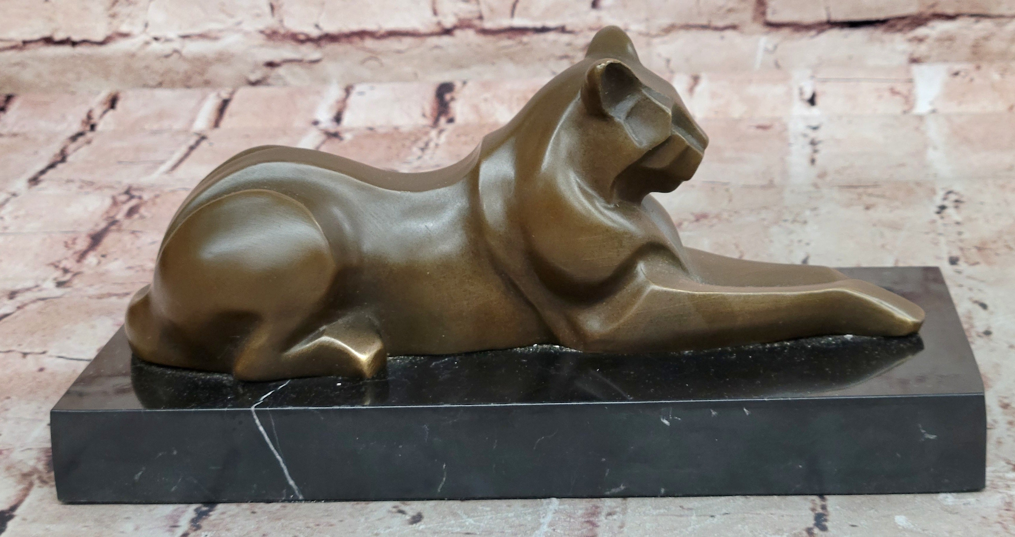 Original Milo Modernist Cat Bronze Sculpture Abstract Modern Art Collectible