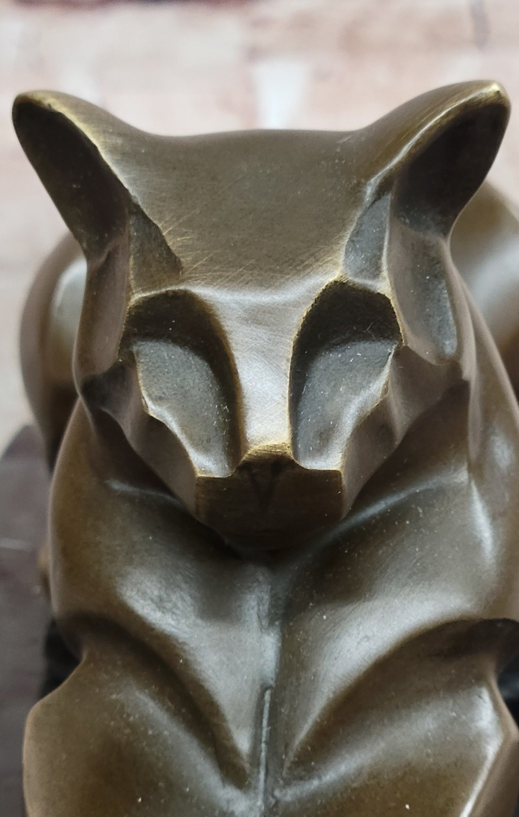 Original Milo Modernist Cat Bronze Sculpture Abstract Modern Art Collectible