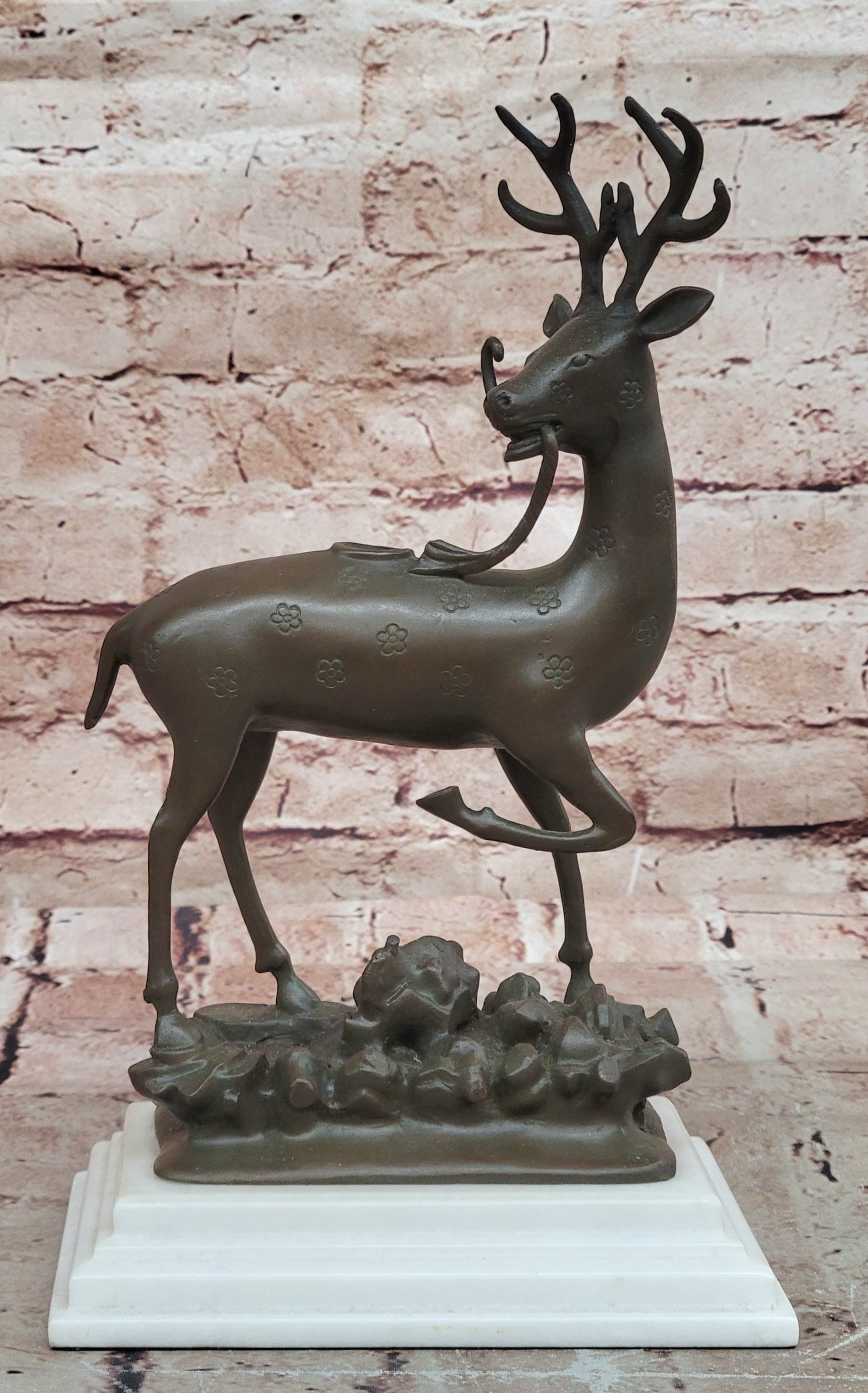 Hot Cast Bronze Deer Sculpture Stag Statue Home Office Collectible