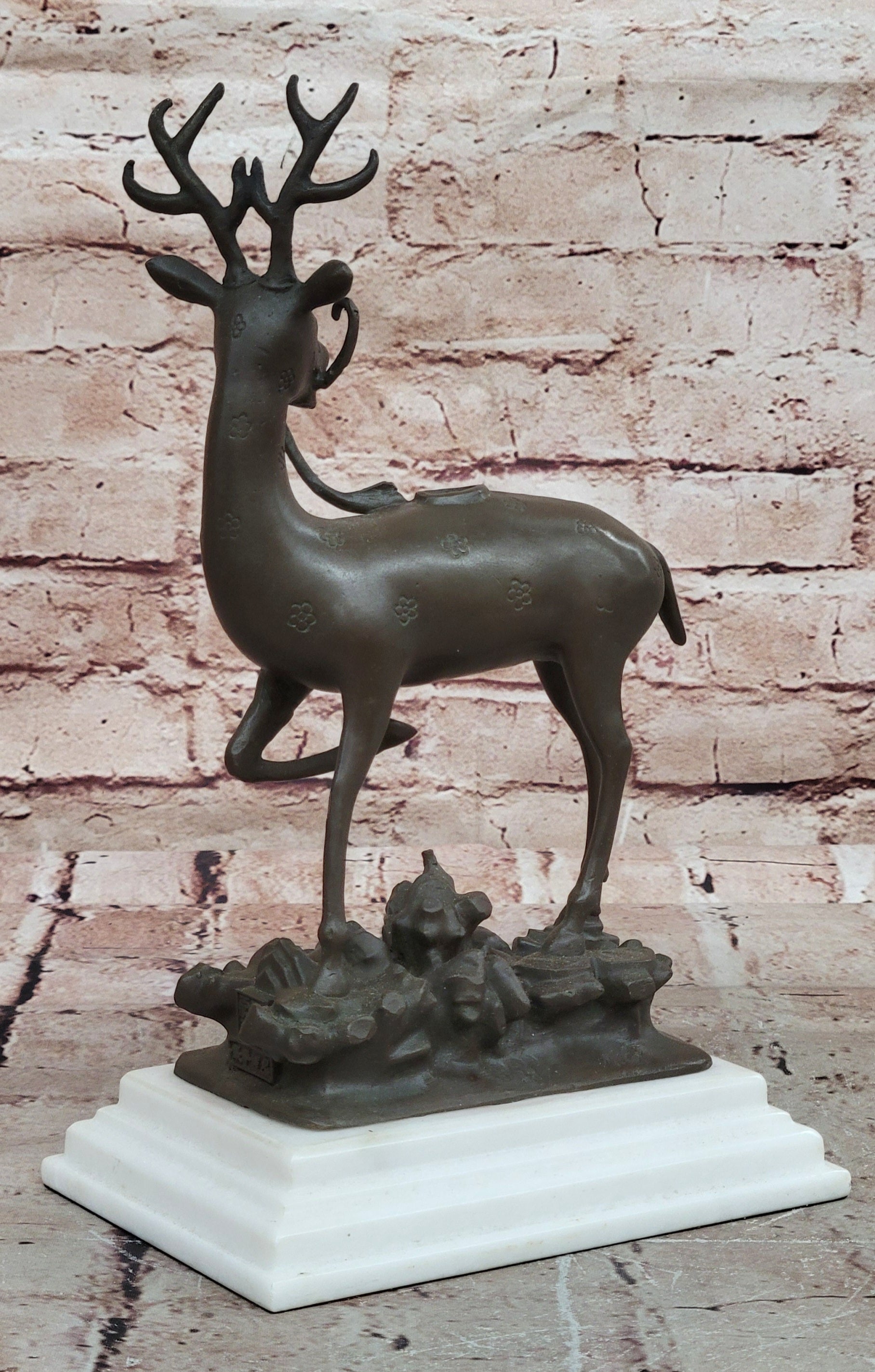 Hot Cast Bronze Deer Sculpture Stag Statue Home Office Collectible