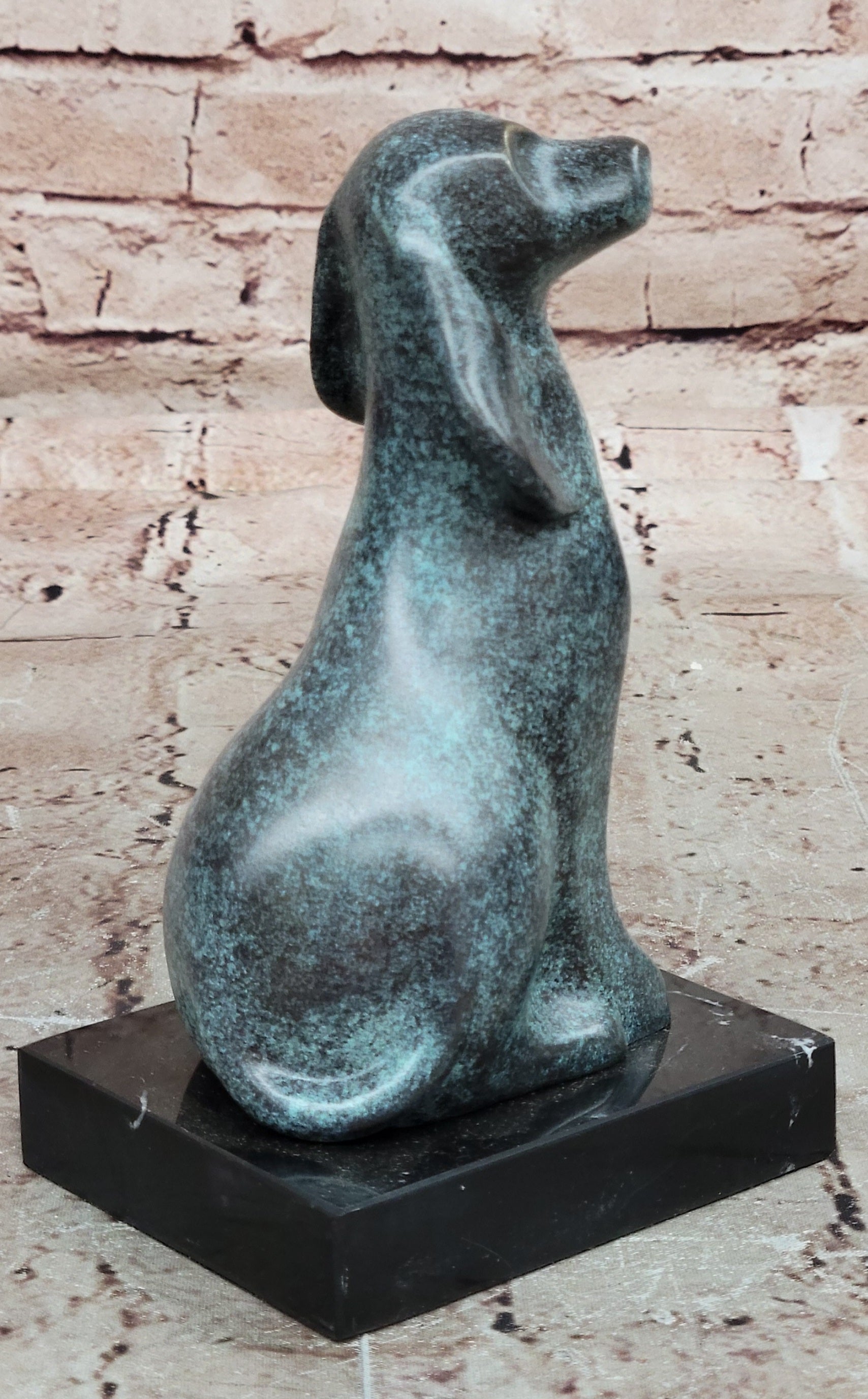 Milo Signed Bronze Dog Sculpture Abstract Modern Pet Art Collectible Artwork