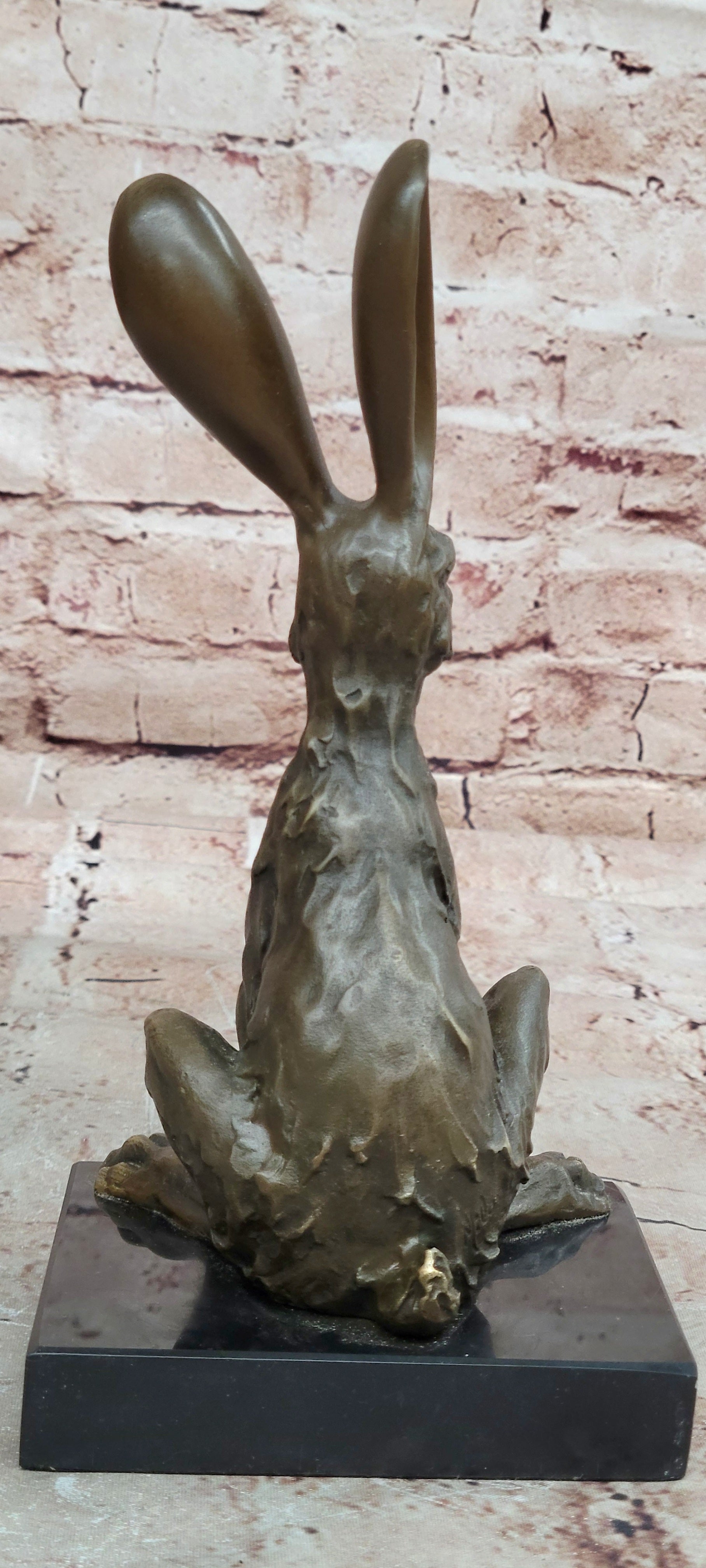 Bronze Hare Figurine Handmade Milo Collectible Hot Cast Artwork Art