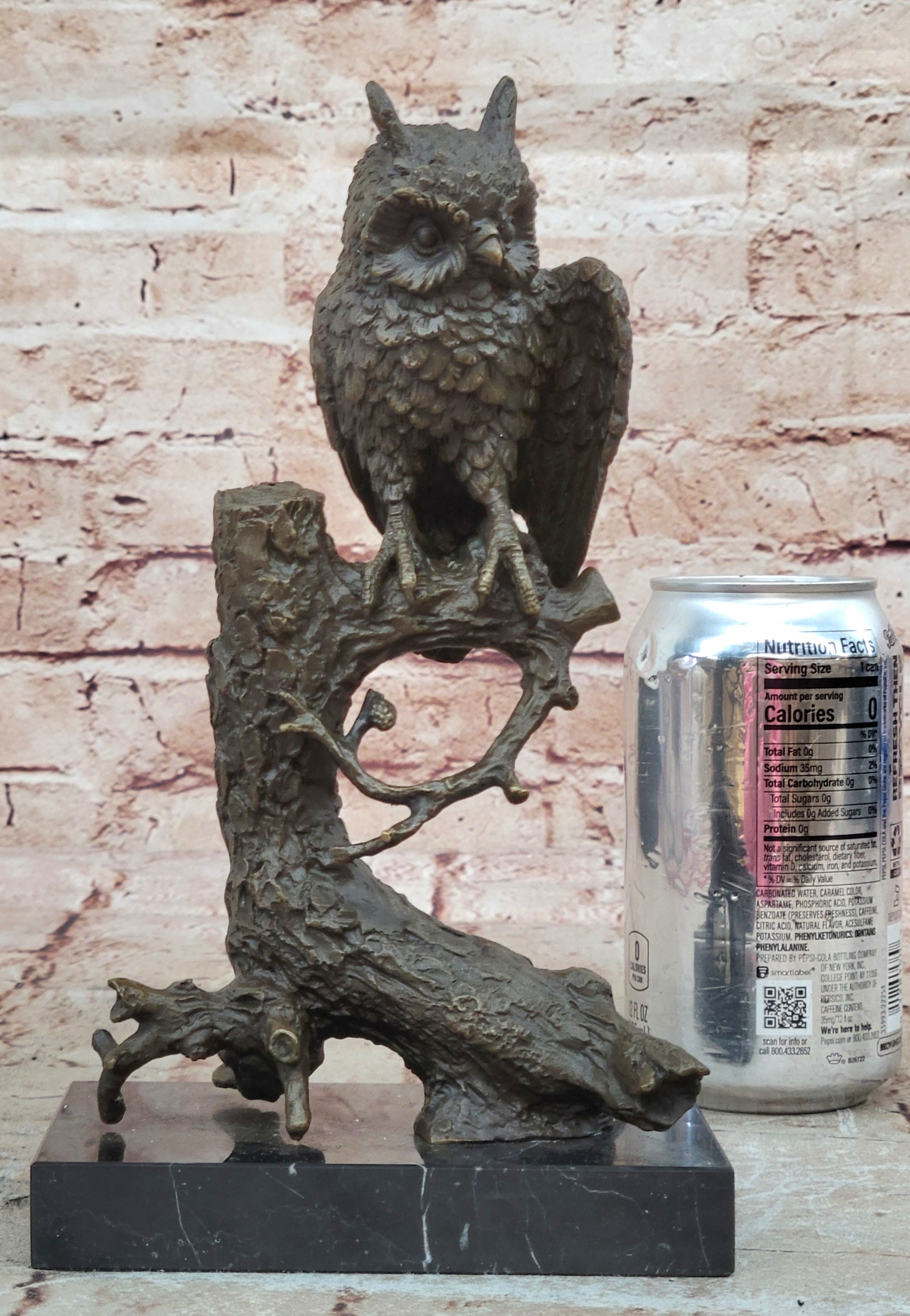 Vintage Bronze Horned Owl Sculpture – Fine Art Bird Figurine for Collectors
