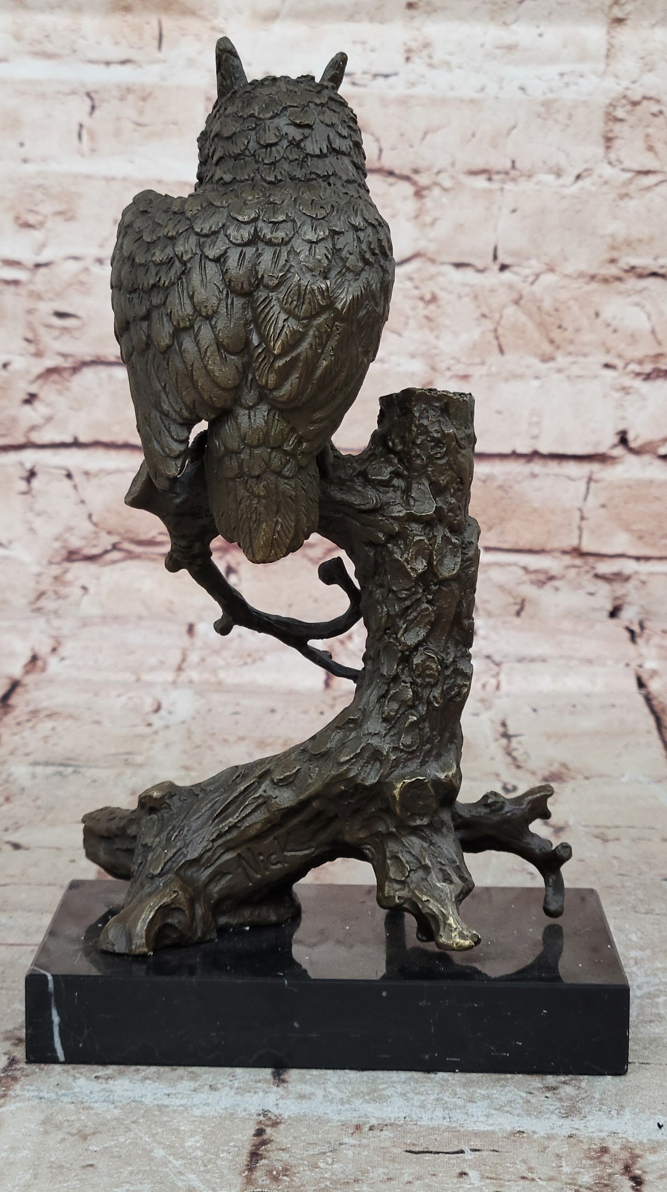 Vintage Bronze Horned Owl Sculpture – Fine Art Bird Figurine for Collectors