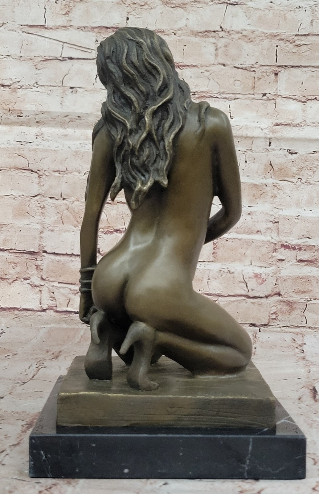 John Koch Bronze Sculpture: Nude Lady Figurine, Erotic Art for Home Office