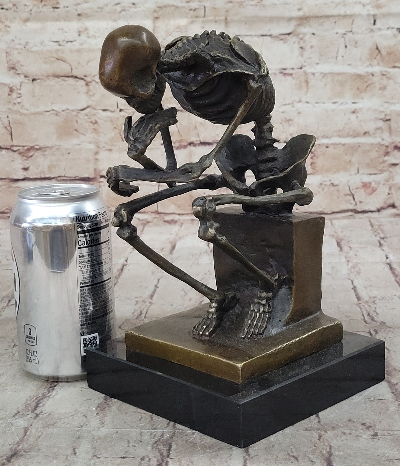 HotCast The Thinker Classical Male Nude Bronze Marble Statue Sculpture Home Gift