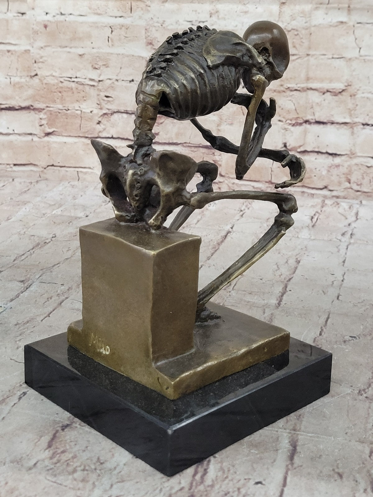 HotCast The Thinker Classical Male Nude Bronze Marble Statue Sculpture Home Gift