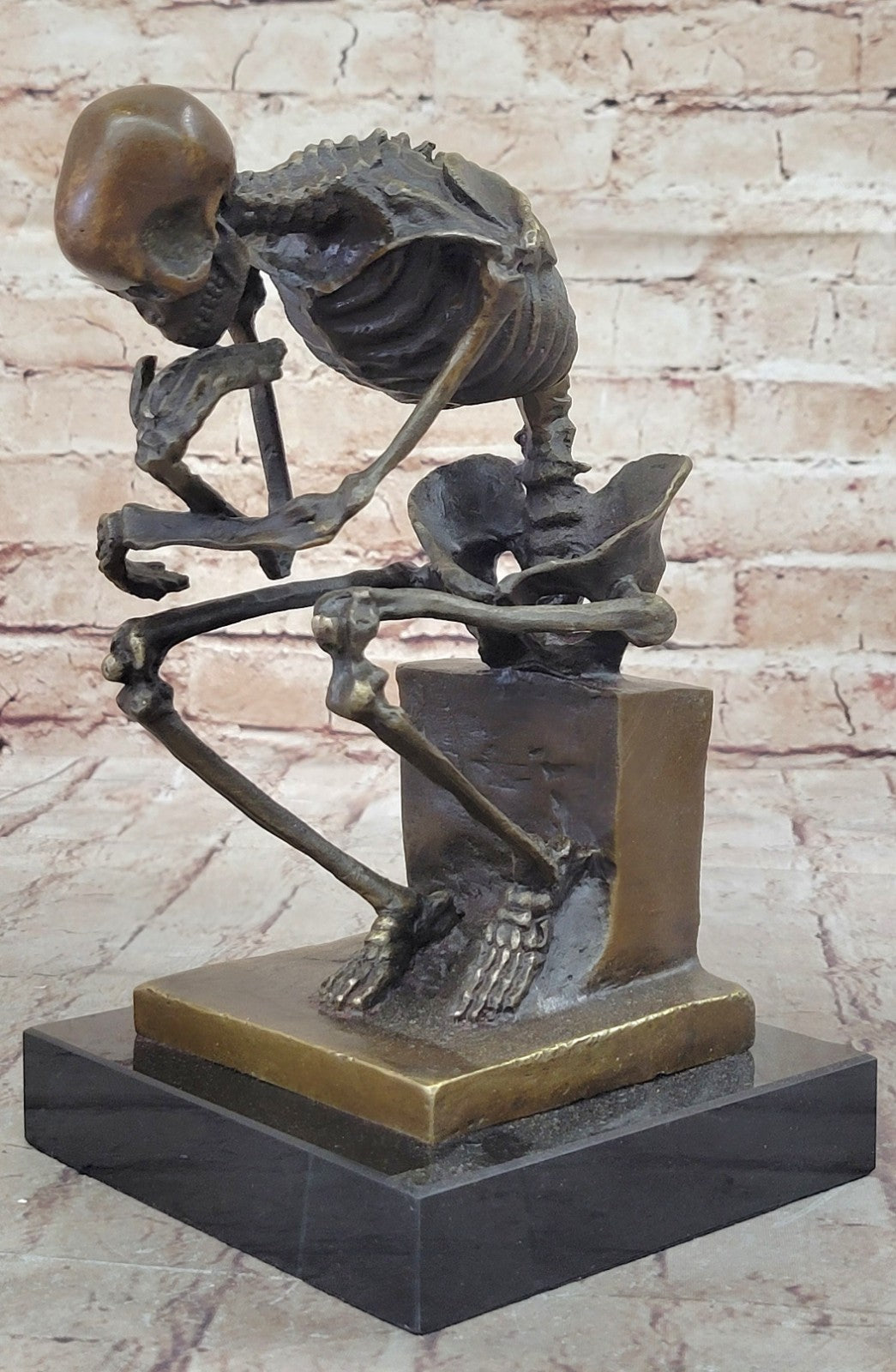 HotCast The Thinker Classical Male Nude Bronze Marble Statue Sculpture Home Gift