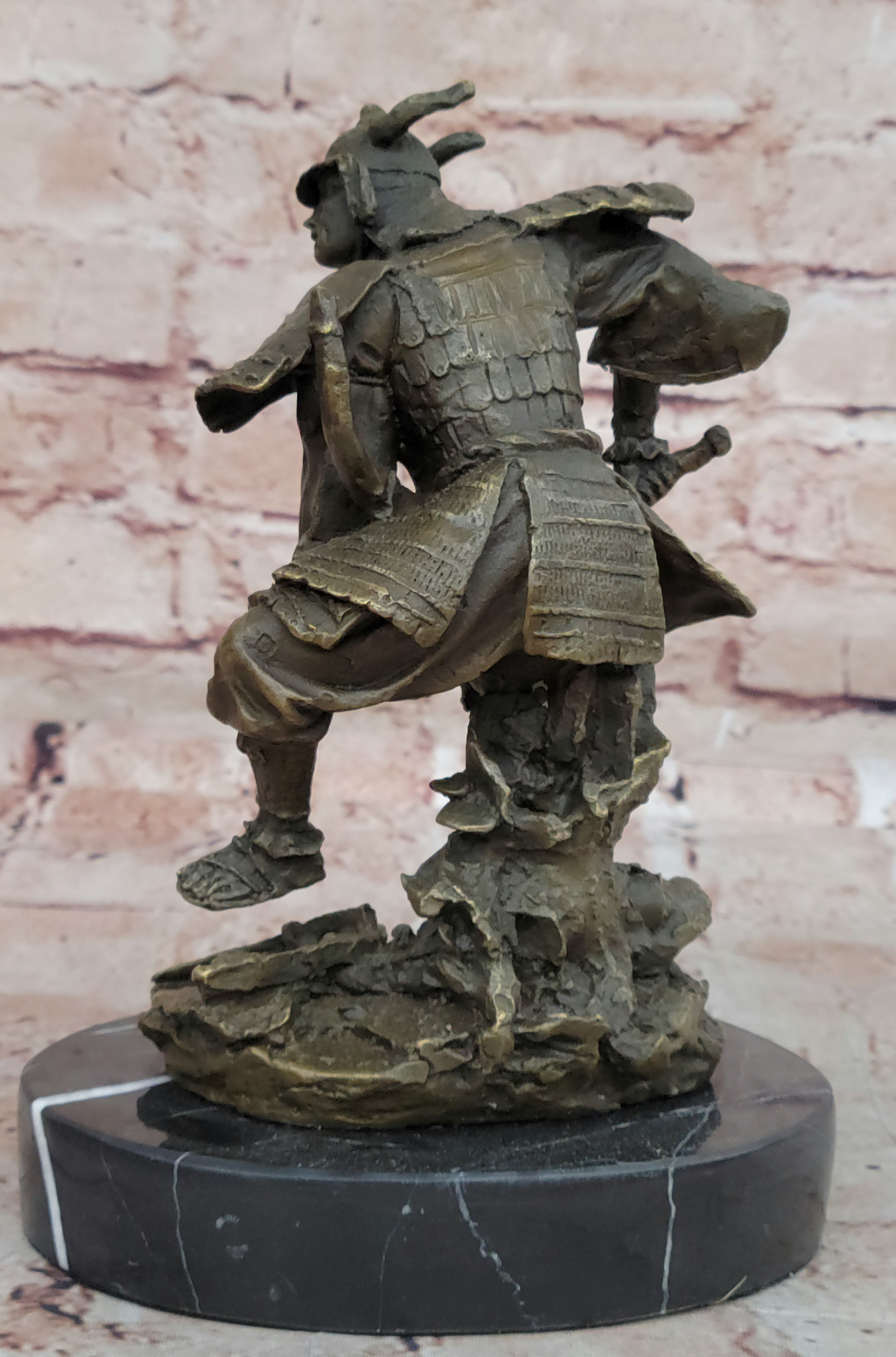 ANCIENT BRONZE CEREMONIAL BURIAL SWORD W/ SAMURAI WARRIOR   ASIAN ARTIFACT SALE