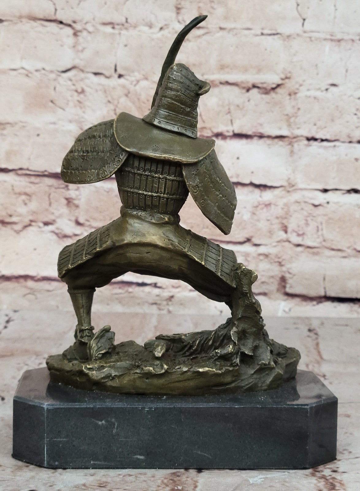 Handcrafted bronze sculpture SALE Warri Samurai Japanese Kamiko Original Signed