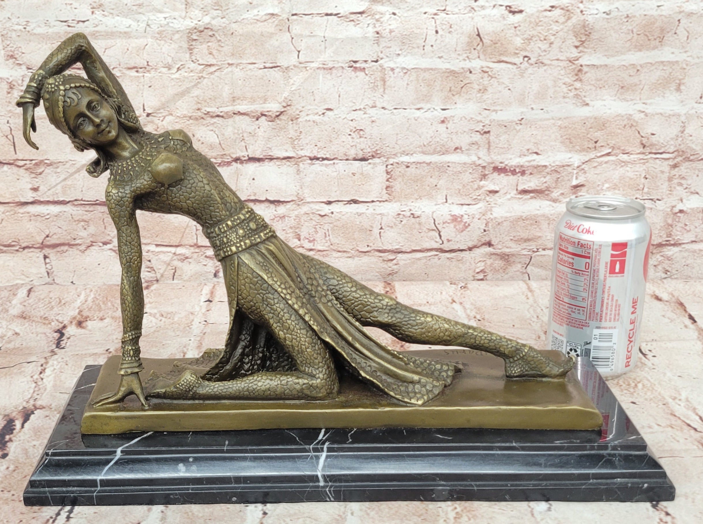 Handcrafted bronze sculpture SALE Dancer Girl Show Deco Art Hot Cast Figurine