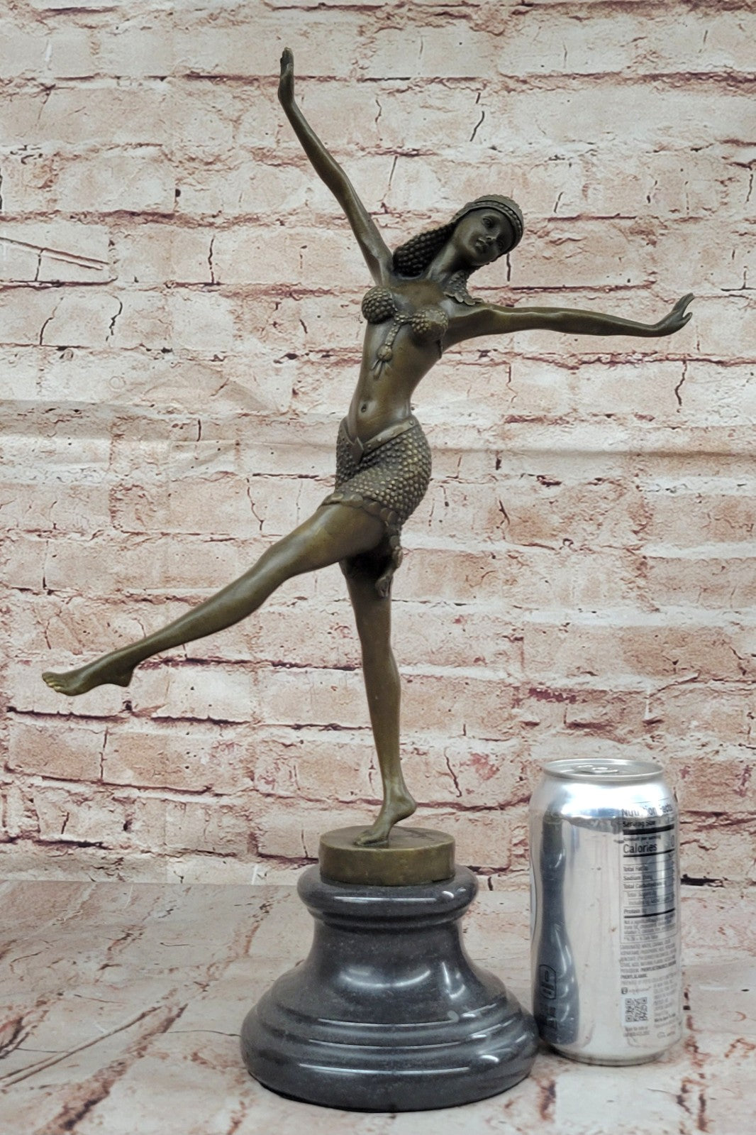 Signed Chiparus Persian Dancer Art Decor Bronze Statue Sculpture Figurine