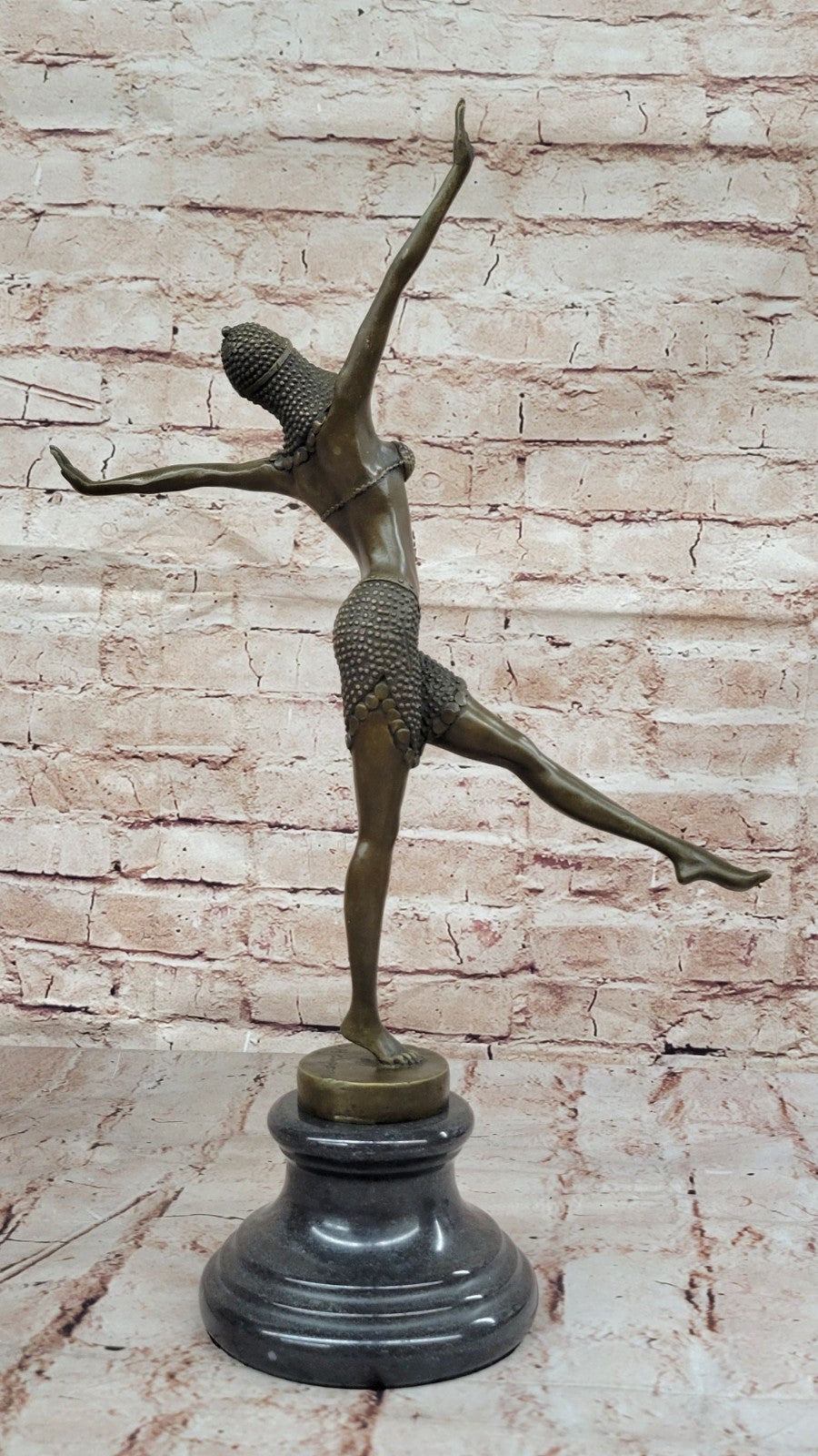 Signed Chiparus Persian Dancer Art Decor Bronze Statue Sculpture Figurine