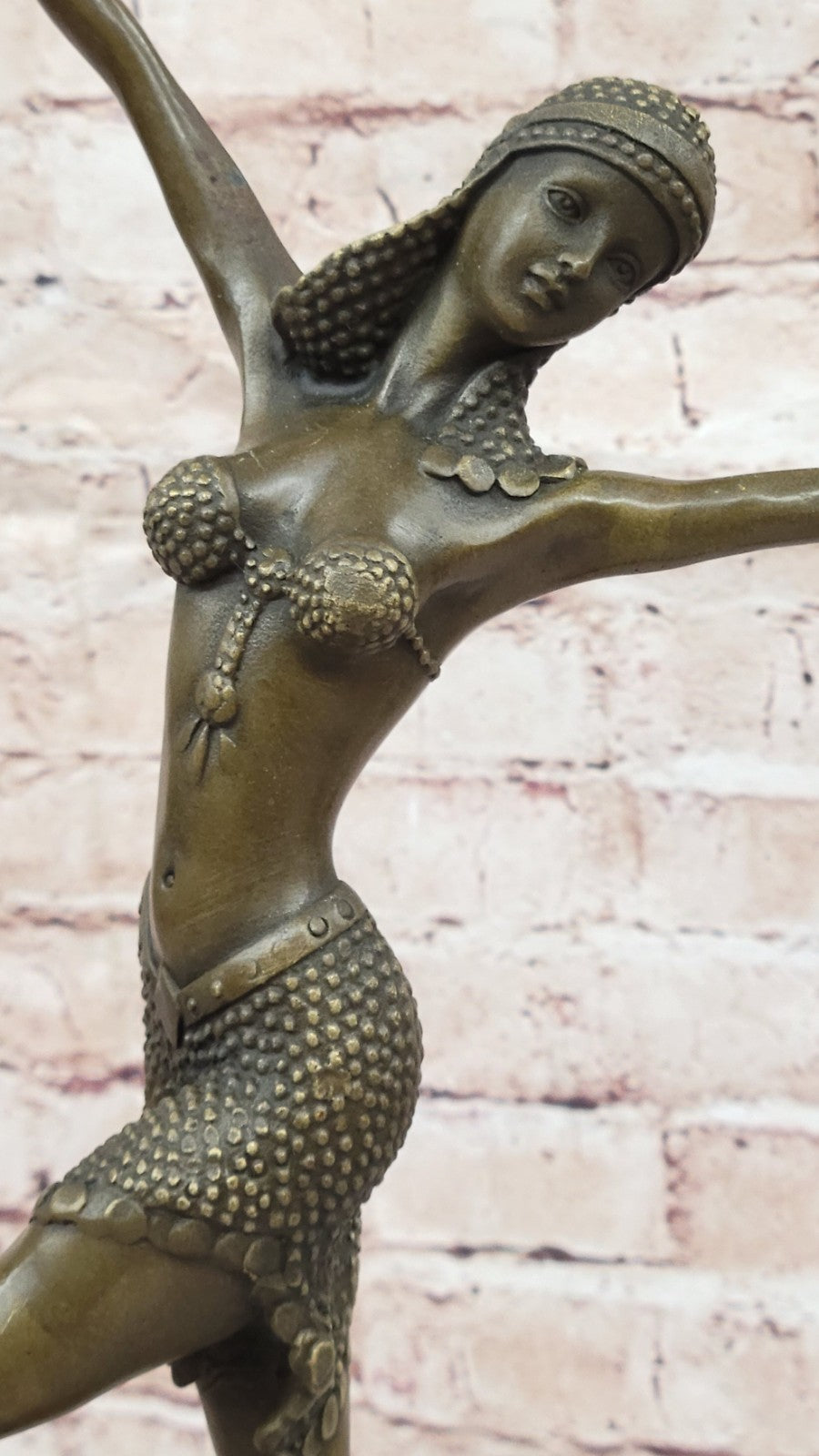 Signed Chiparus Persian Dancer Art Decor Bronze Statue Sculpture Figurine
