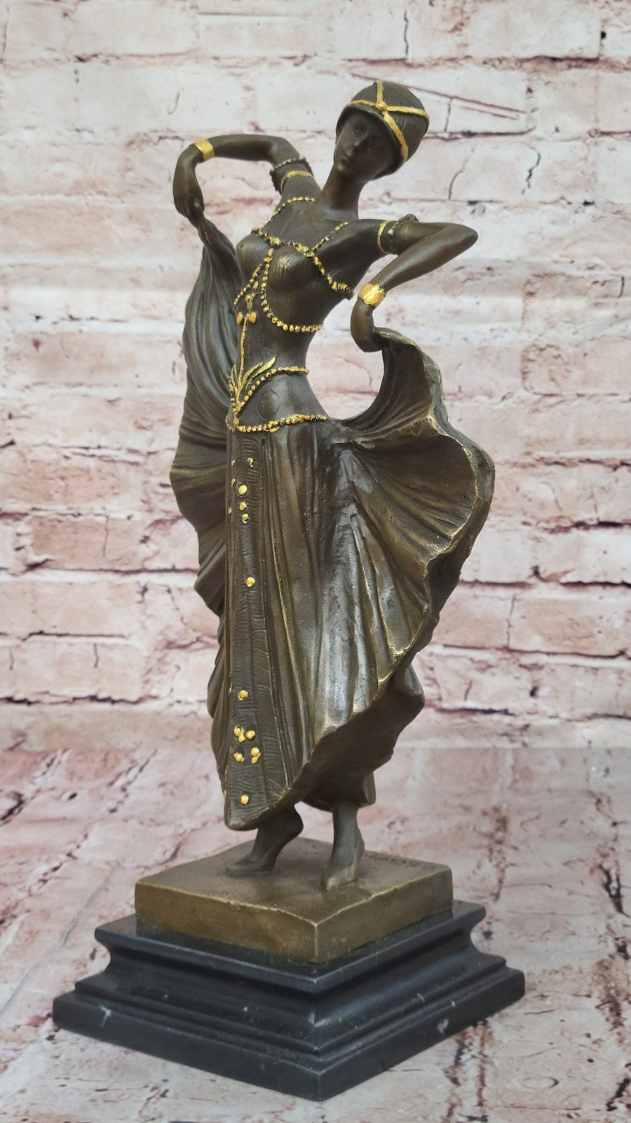 Handcrafted Bronze Art Deco Statue | Striking Home Decor Accent | Chiparus Sculpture