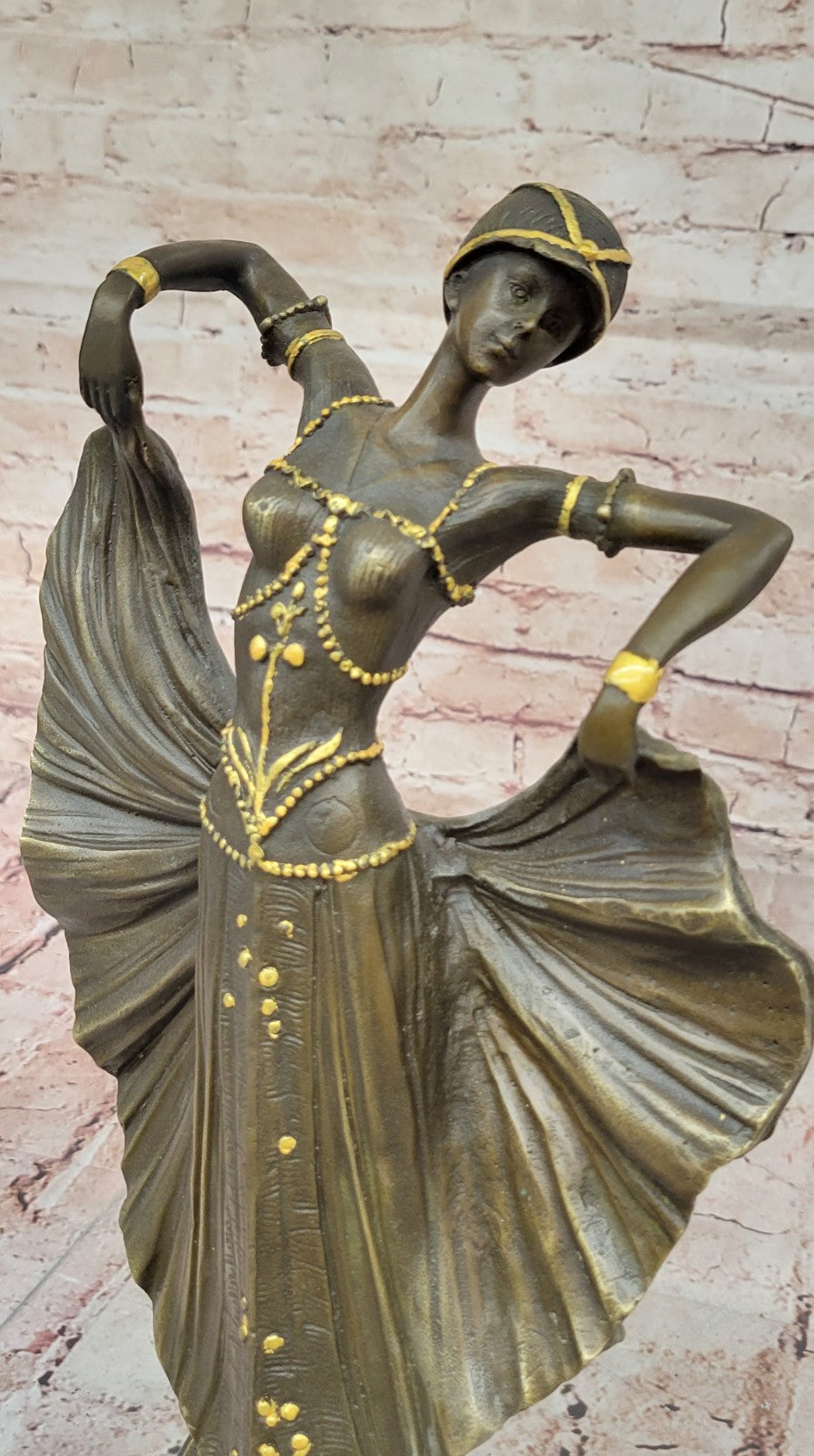 Handcrafted Bronze Art Deco Statue | Striking Home Decor Accent | Chiparus Sculpture