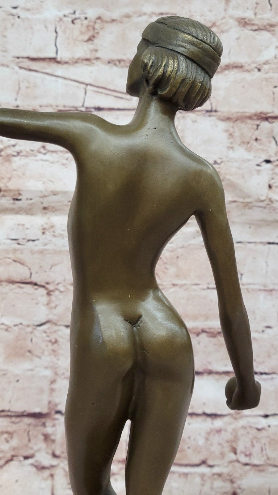 BRONZE NUDE WOMAN Girl Model Erotic sculpture ART statue shades gray dancer Sale