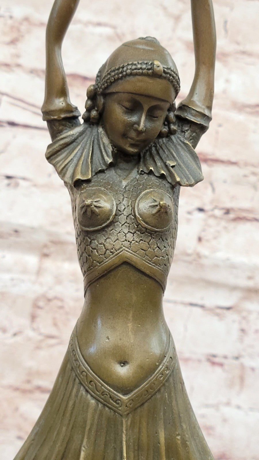 Bronze art deco Dancer Egyptian Dancer "Footsteps", signed: Mirval Hot Cast SALE