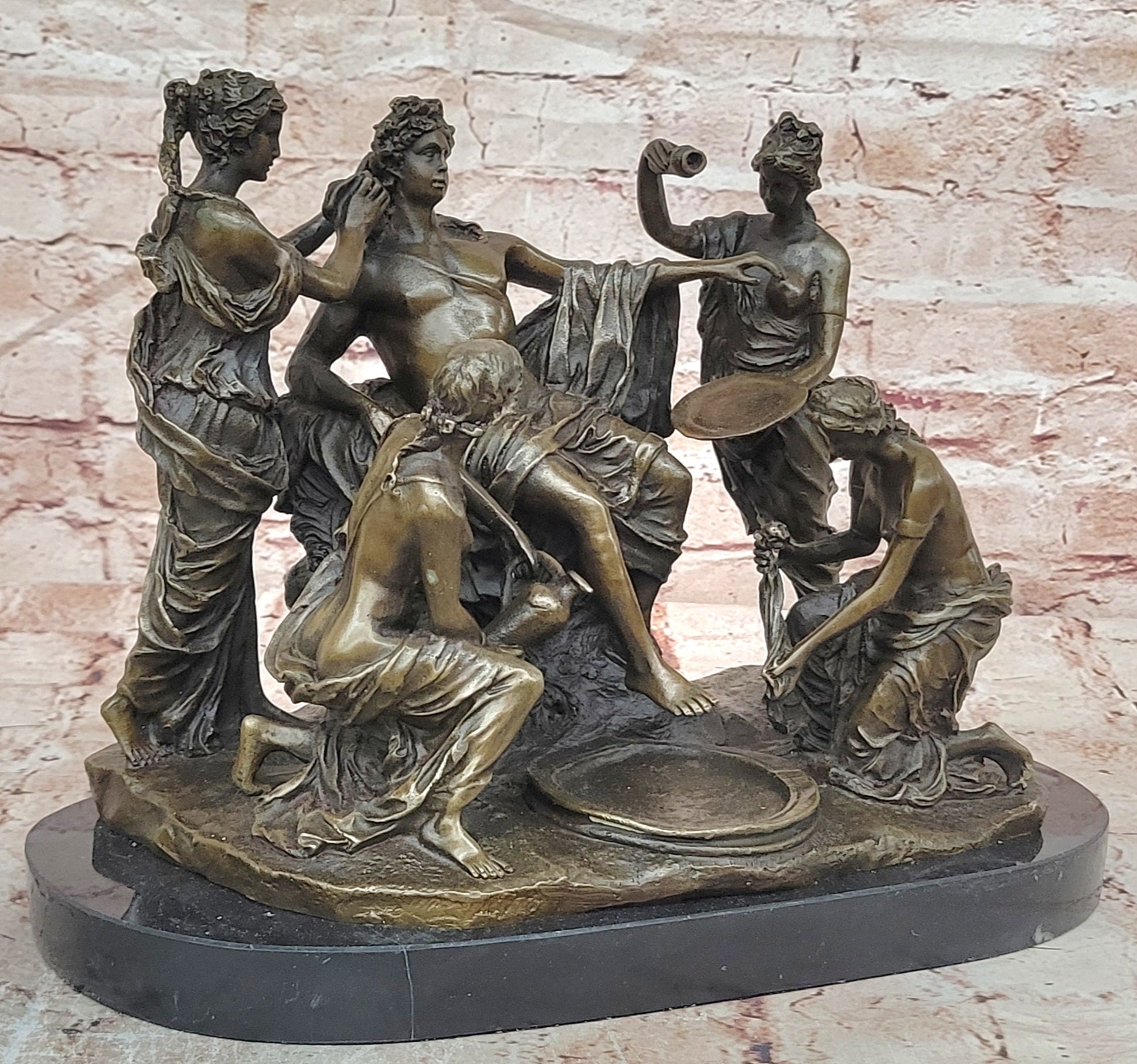 Fisher Bronze Mythological Sculpture Apollo and Nymphs Collectible Artwork