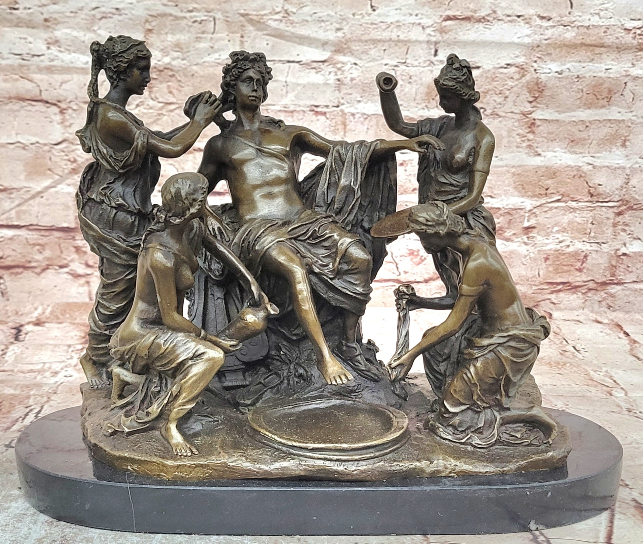 Fisher Bronze Mythological Sculpture Apollo and Nymphs Collectible Artwork