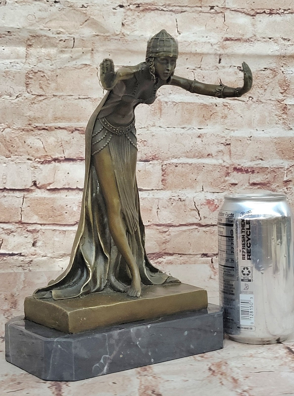 DH CHIPARUS FEMALE DANCER Handcrafted Metal Bronze Sculpture Statue Figurine Art