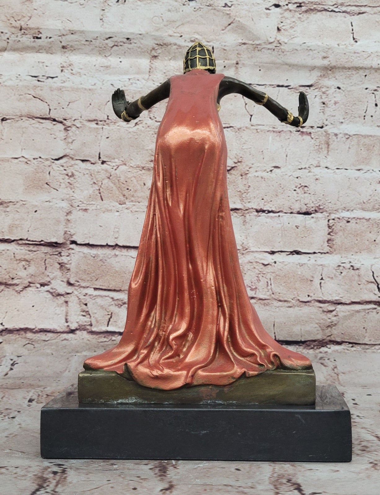 CJR. COLINET HINDU DANCER BRONZE HOT CAST SPECIAL PATINA FIGURINE FIGURE
