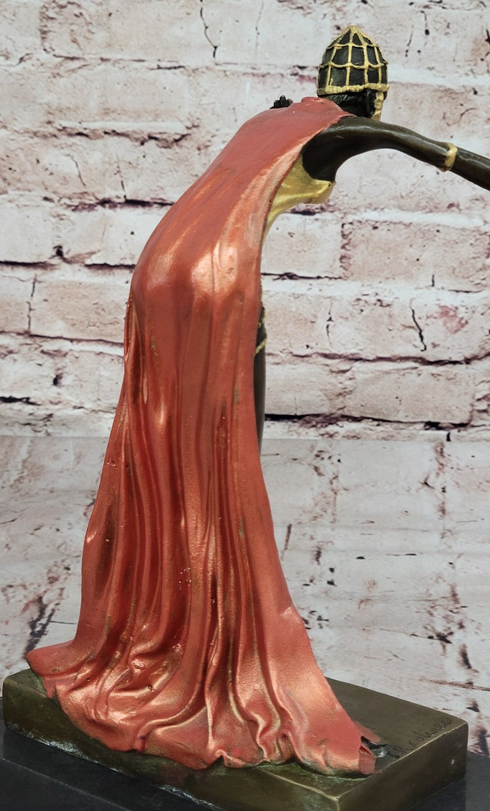 CJR. COLINET HINDU DANCER BRONZE HOT CAST SPECIAL PATINA FIGURINE FIGURE