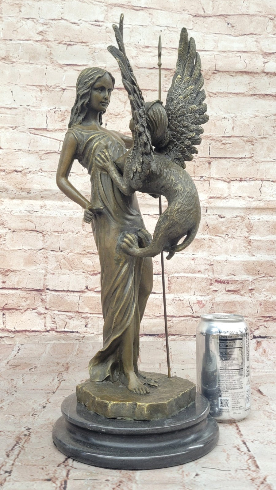 1920s Bronze Large Winged Griffin Art-Deco Home Decor Table Top- Magnificent!