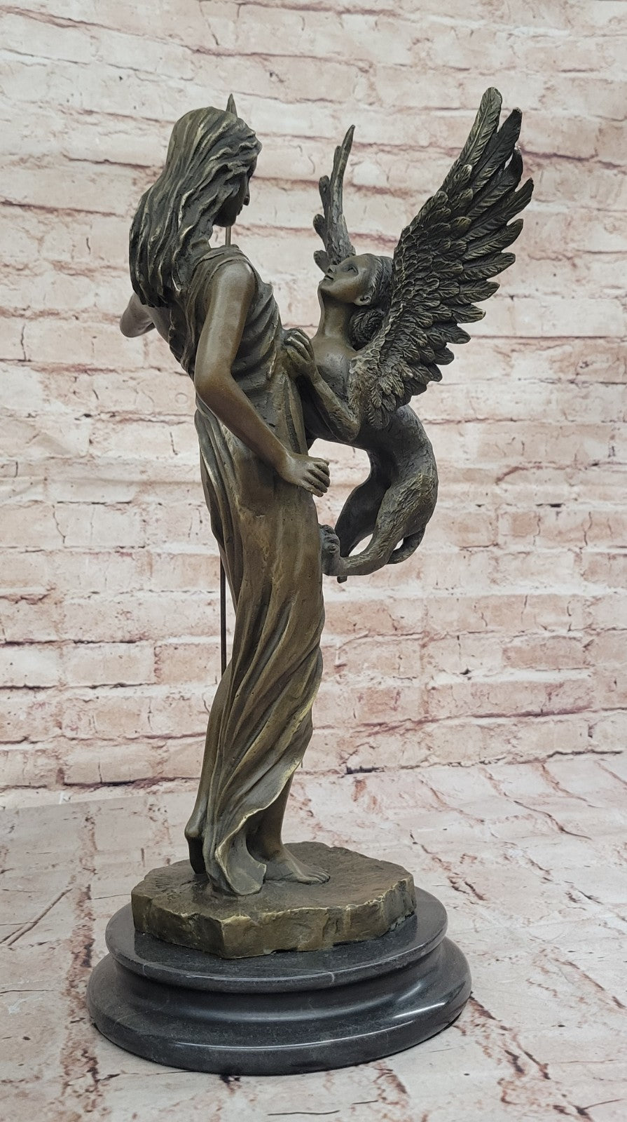 1920s Bronze Large Winged Griffin Art-Deco Home Decor Table Top- Magnificent!