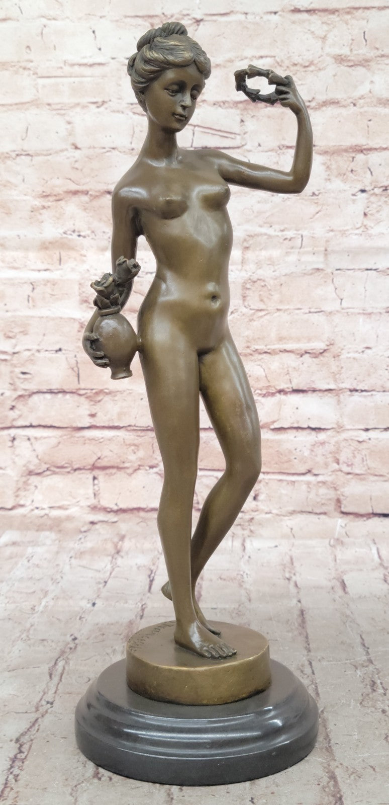 ART DECO NUDE DANCER BY FRANCESCHI BRONZE SCULPTURE HOME DECORATION FIGURINE