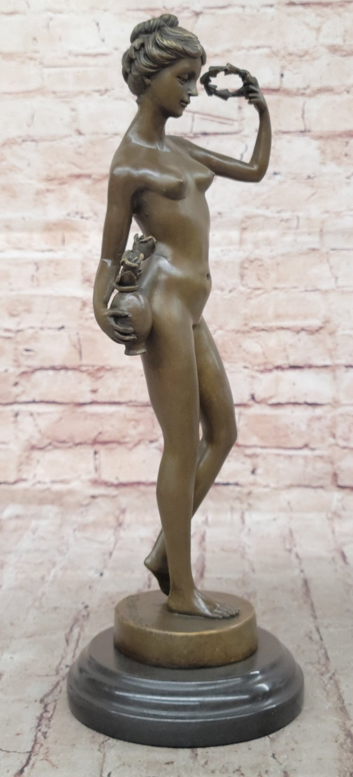 ART DECO NUDE DANCER BY FRANCESCHI BRONZE SCULPTURE HOME DECORATION FIGURINE