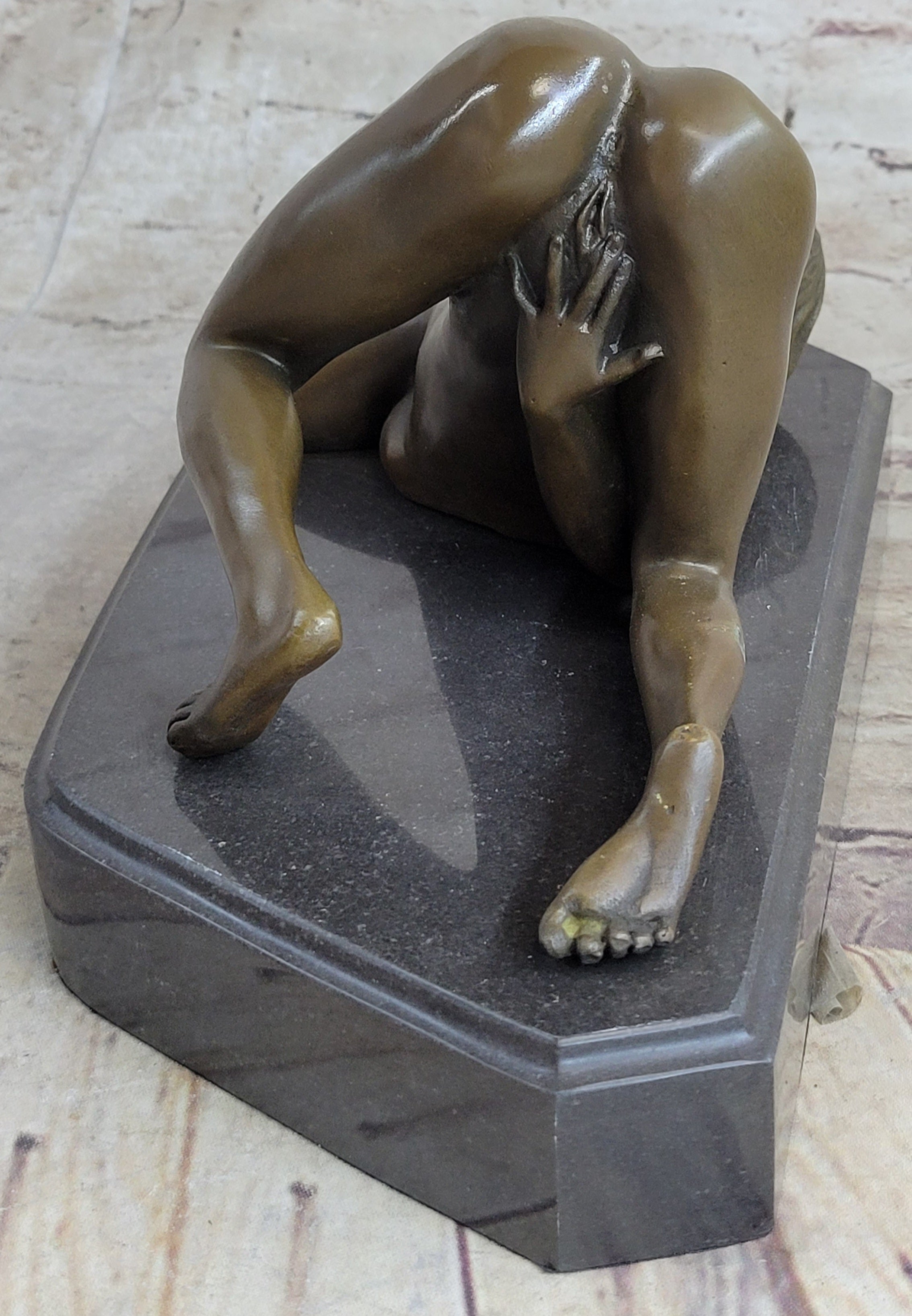 Bronze Nude Women Sculpture Erotic Abstract Gift Sexual Naked Lady Statue Figure