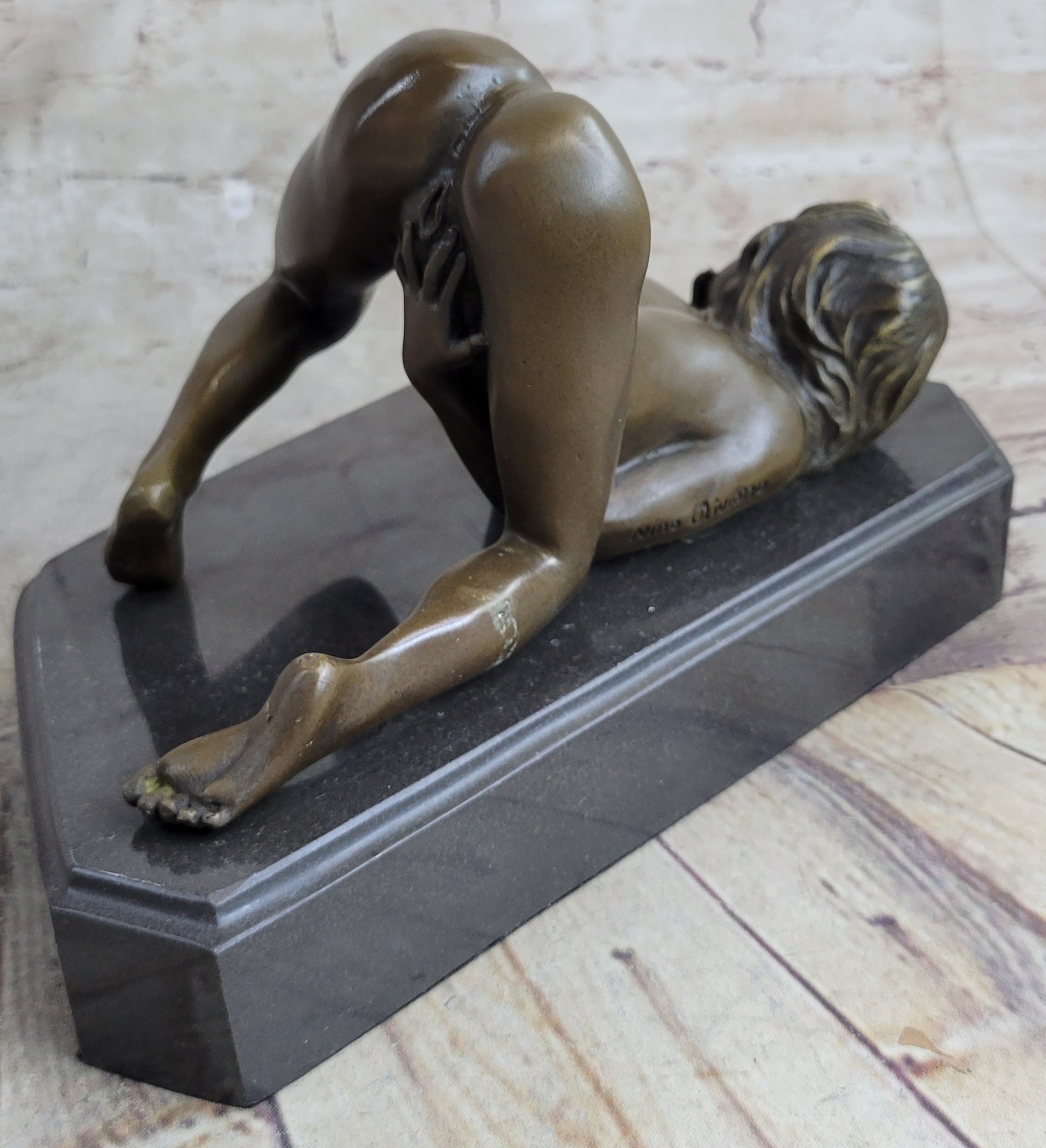 Bronze Nude Women Sculpture Erotic Abstract Gift Sexual Naked Lady Statue Figure