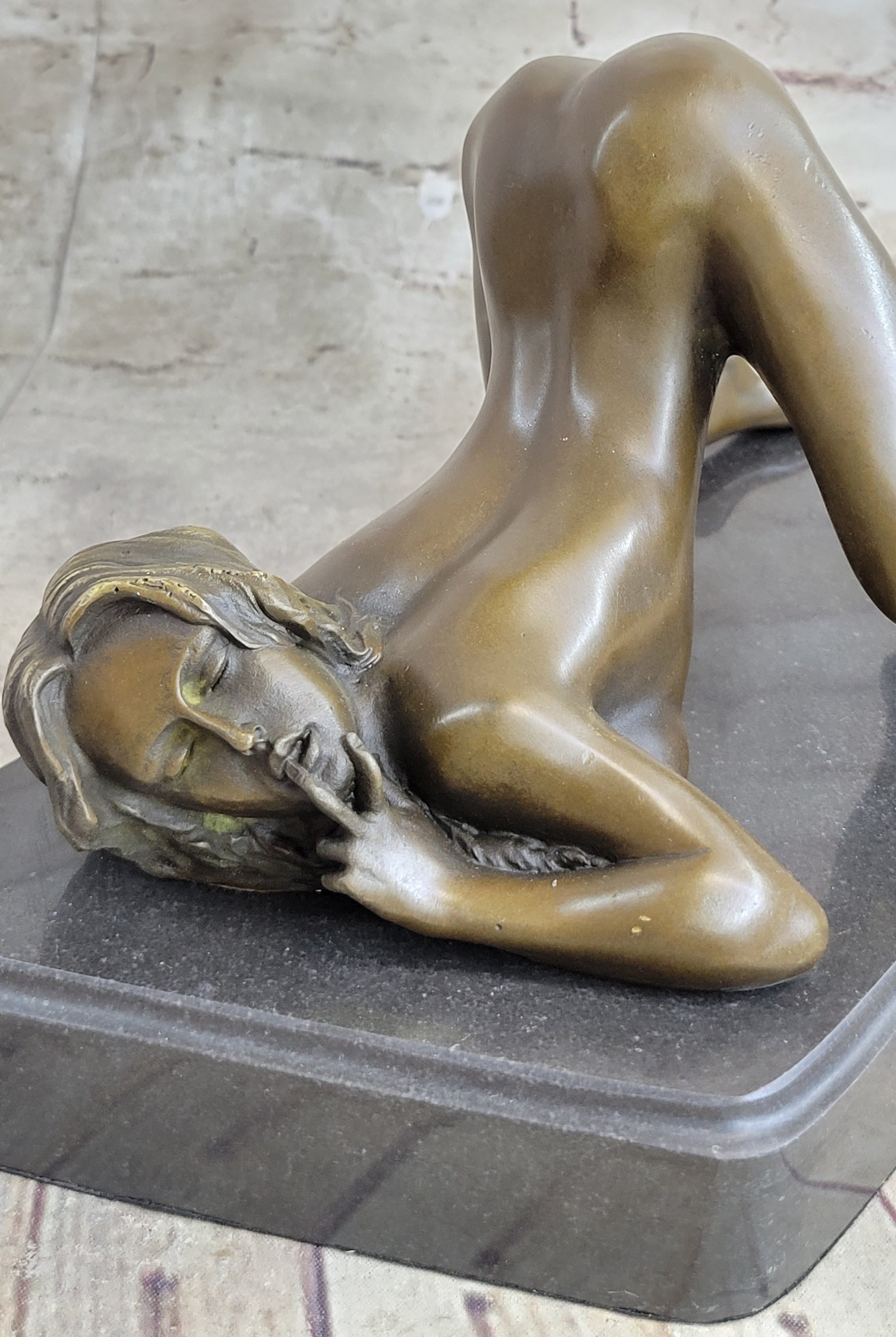 Bronze Nude Women Sculpture Erotic Abstract Gift Sexual Naked Lady Statue Figure