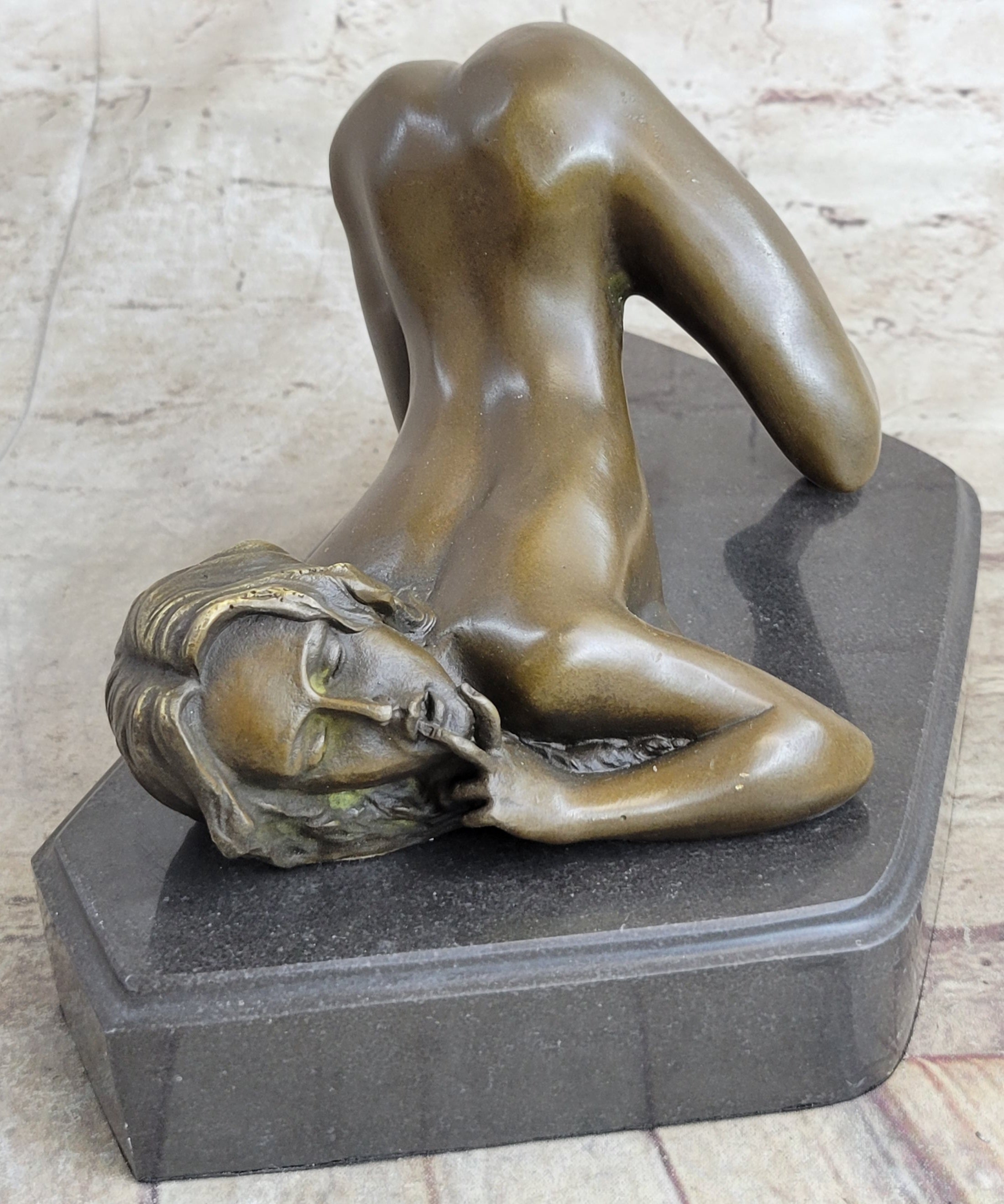 Bronze Nude Women Sculpture Erotic Abstract Gift Sexual Naked Lady Statue Figure