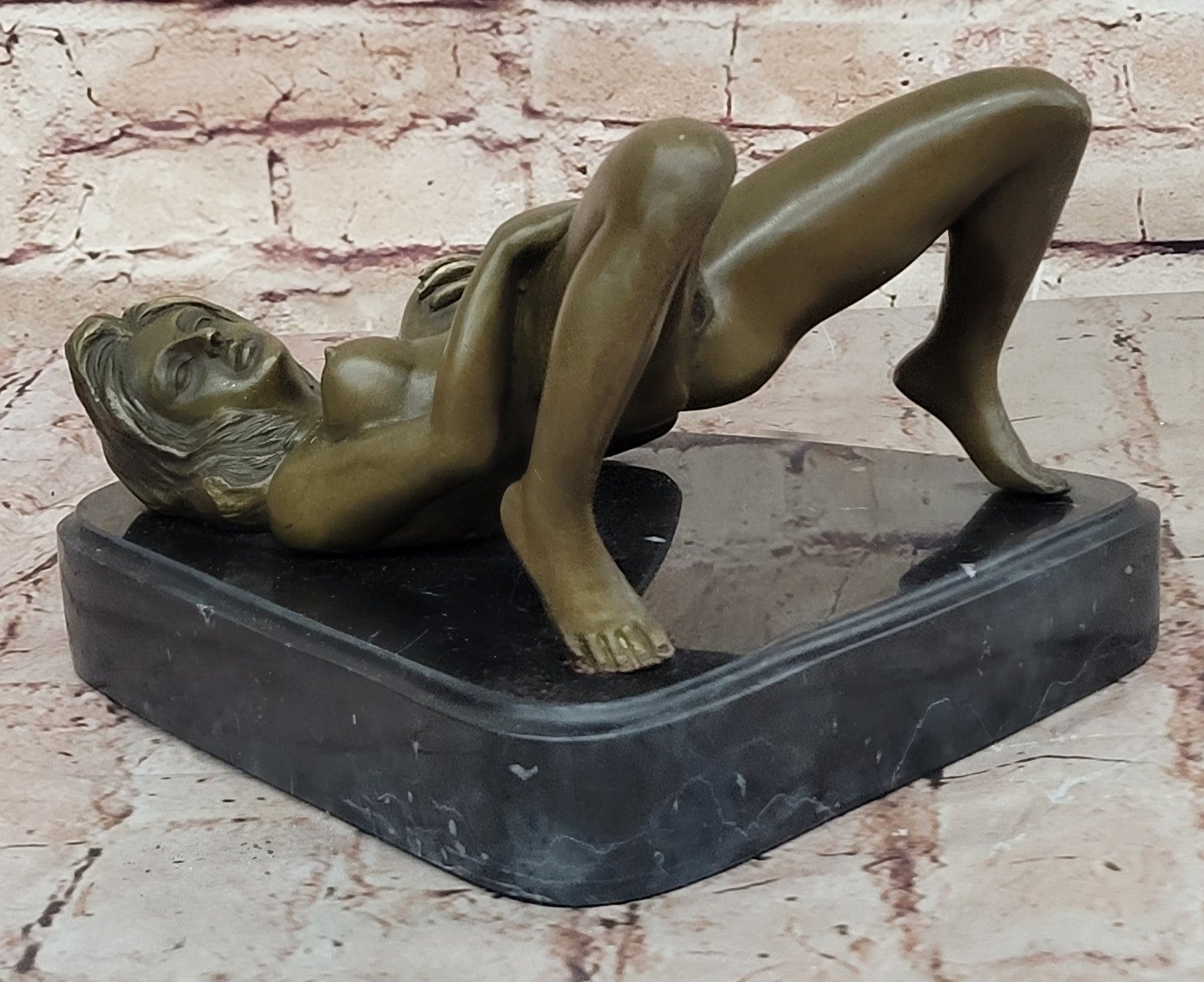 POPULAR BRONZE SCULPTURE NUDE GIRL FRENCH STATUE SIGNED ORIGINAL FIGURINE SALE