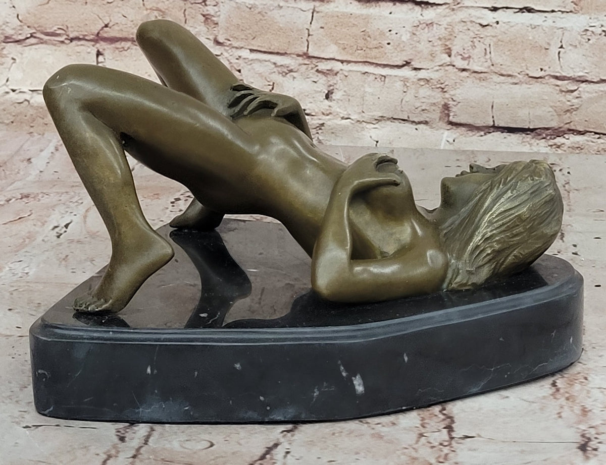 POPULAR BRONZE SCULPTURE NUDE GIRL FRENCH STATUE SIGNED ORIGINAL FIGURINE SALE