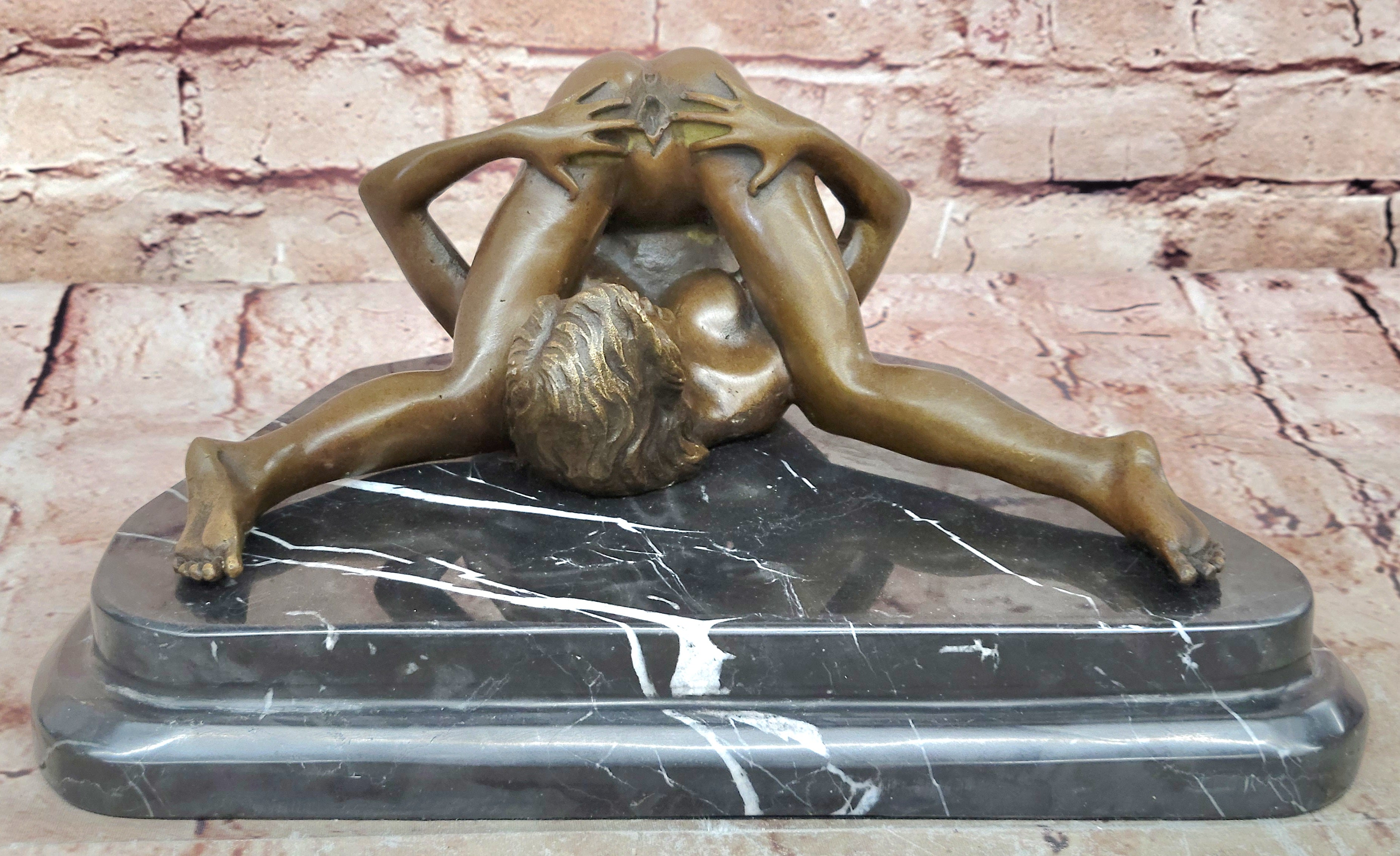 Nino Oliviono Original Bronze Nude Sculpture Ecstasy Signed