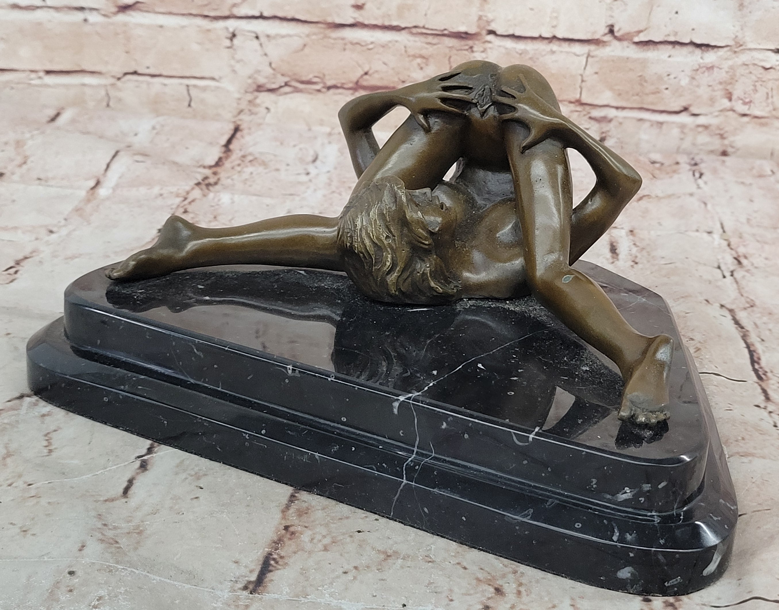 Nino Oliviono Original Bronze Nude Sculpture Ecstasy Signed Statue Artwork Large