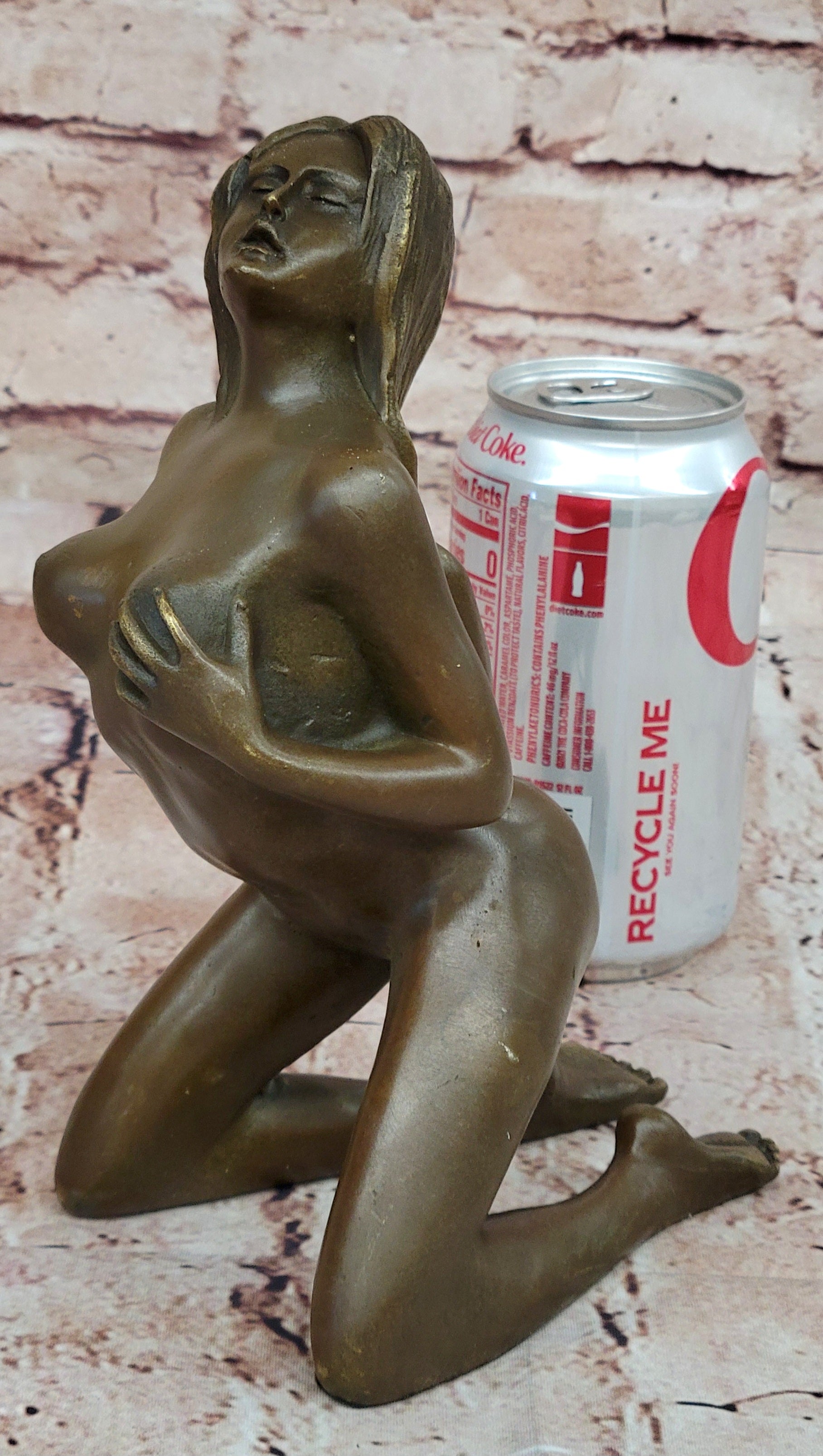 Nude Bronze Statue Sculpture Figure Young Girl Woman Erotic Sexual Art Noveau