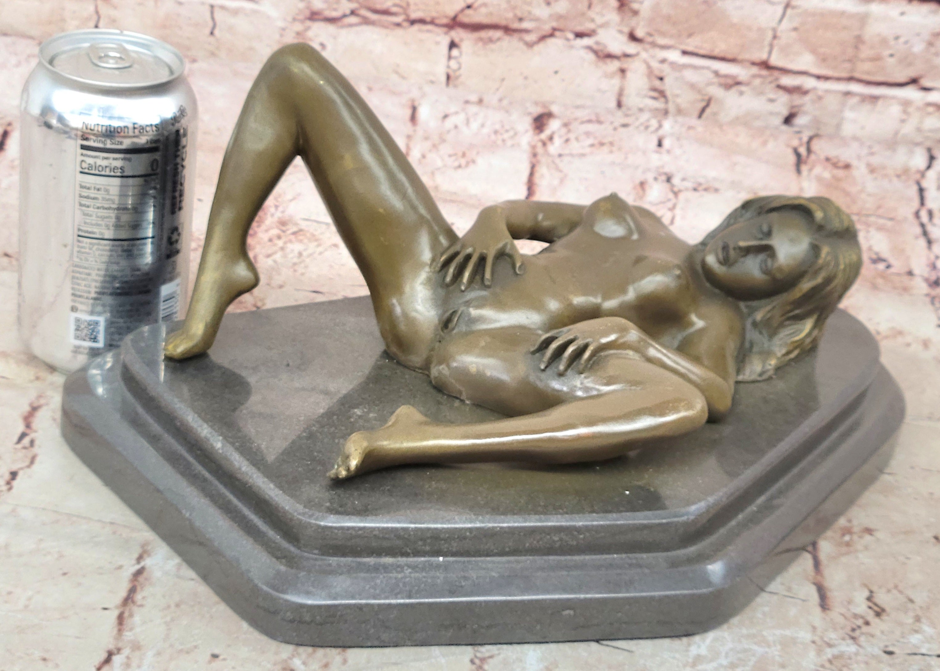 MID CENTURY BRUTALIST ORIGINAL ABSTRACT BRONZE NUDE WOMAN FIGURE ART SCULPTURE