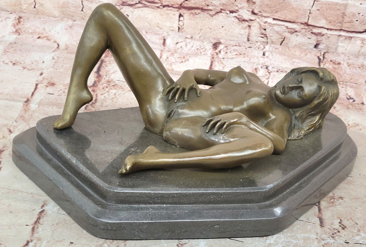 MID CENTURY BRUTALIST ORIGINAL ABSTRACT BRONZE NUDE WOMAN FIGURE ART SCULPTURE