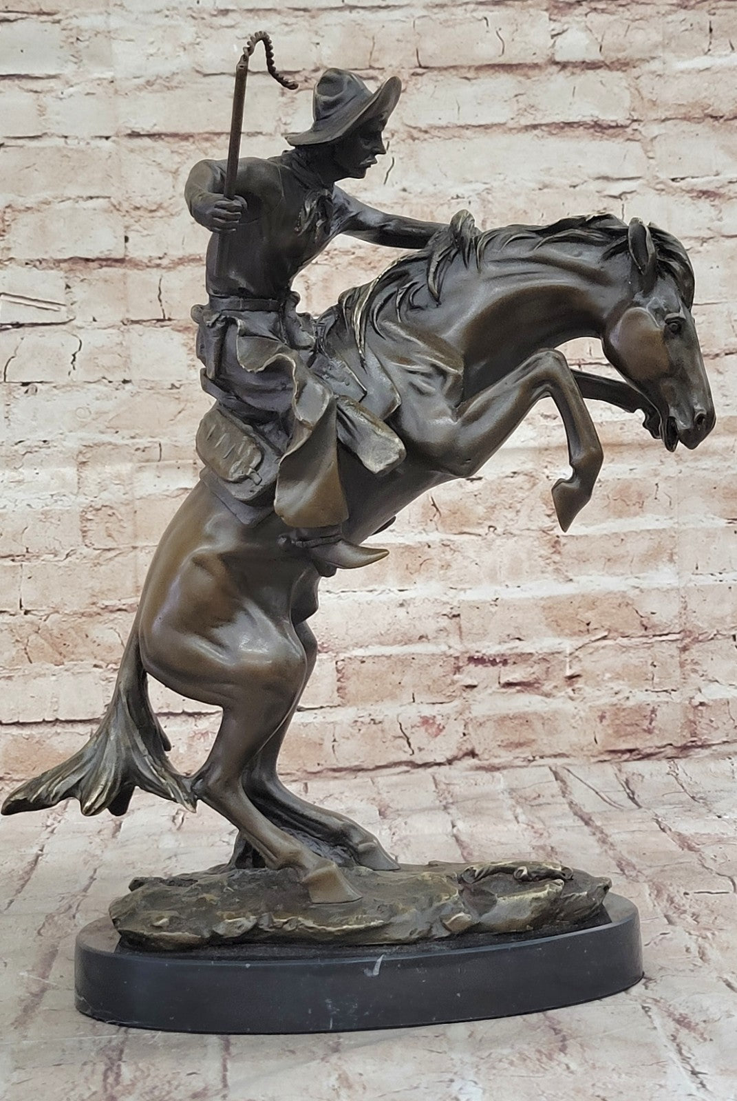 Handcrafted bronze sculpture SALE Remingto By Cowboy West Classic American Decor
