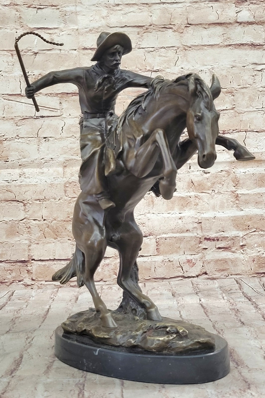 Handcrafted bronze sculpture SALE Remingto By Cowboy West Classic American Decor