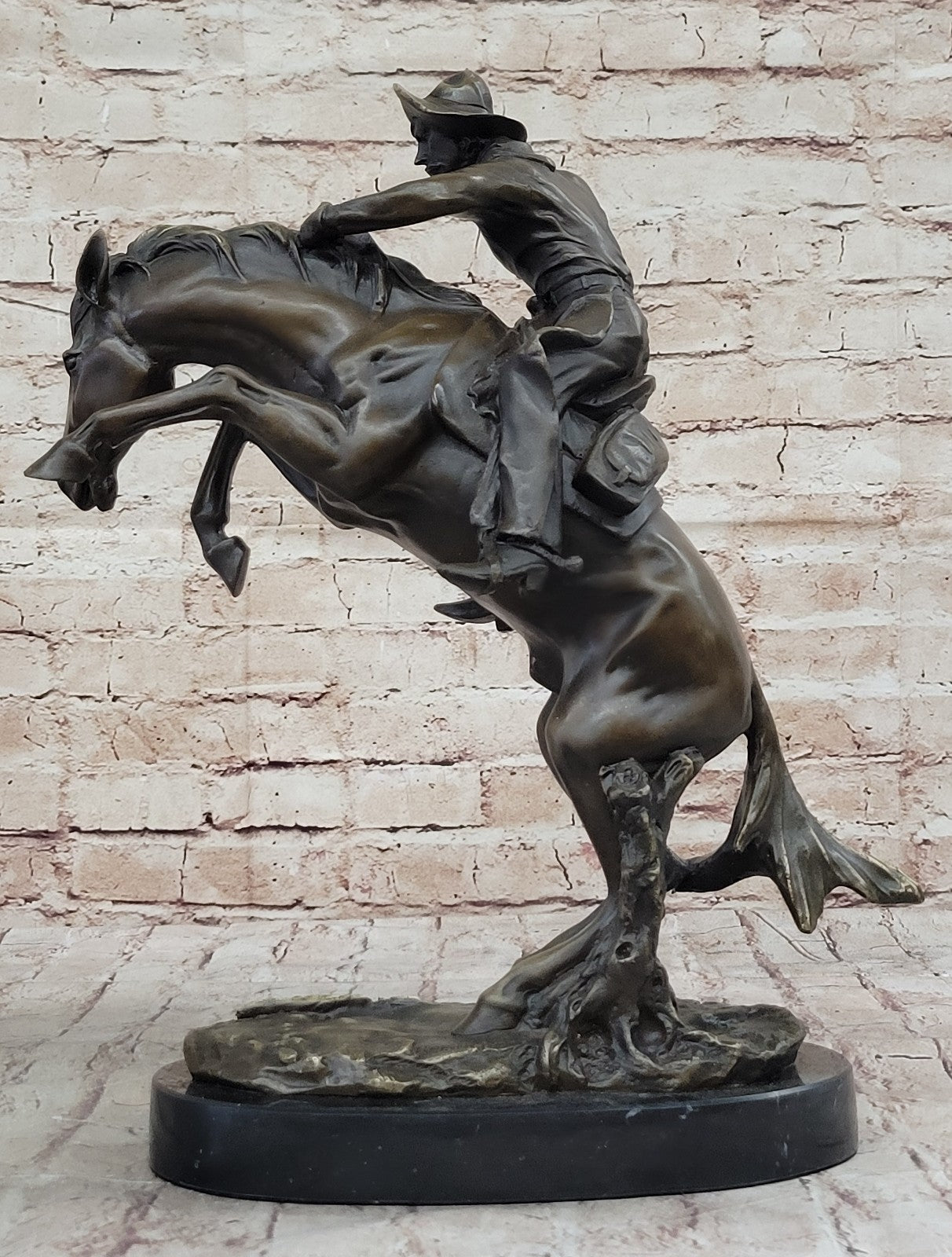 Handcrafted bronze sculpture SALE Remingto By Cowboy West Classic American Decor