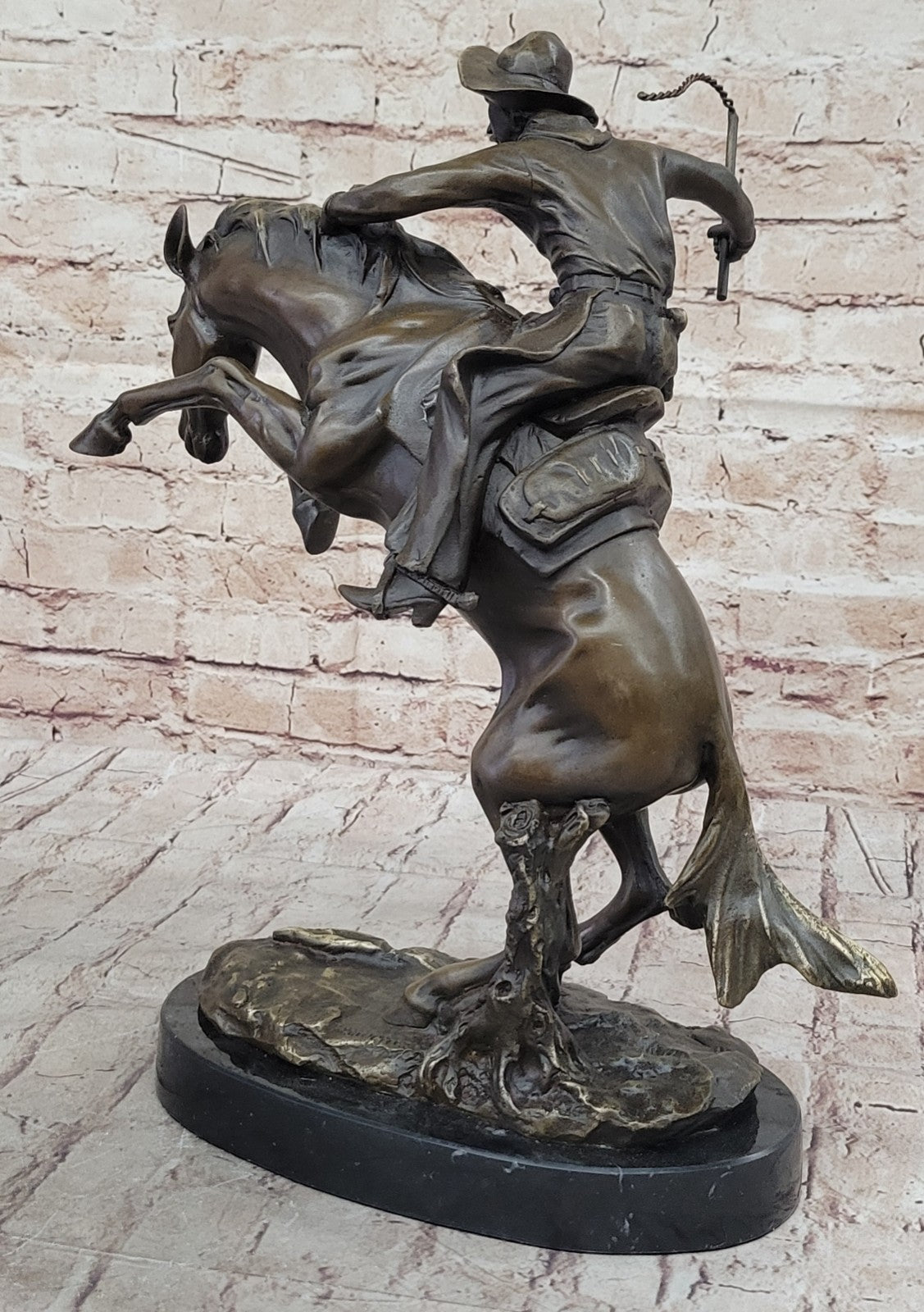 Handcrafted bronze sculpture SALE Remingto By Cowboy West Classic American Decor