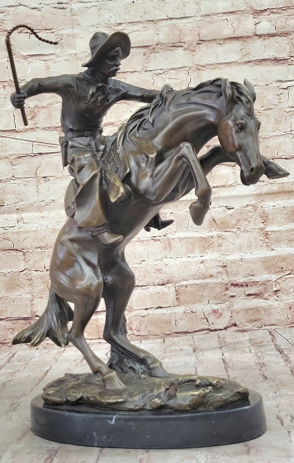 Handcrafted bronze sculpture SALE Remingto By Cowboy West Classic American Decor