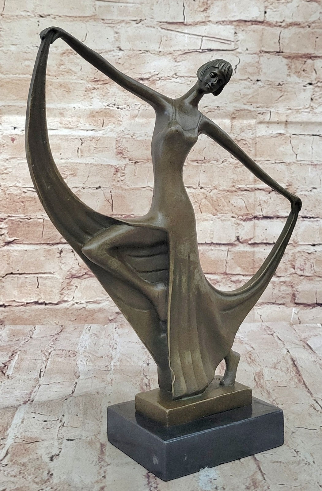 Original Milo Sexy Girl Captured in Dance Bronze Art Decor Abstract Sculpture