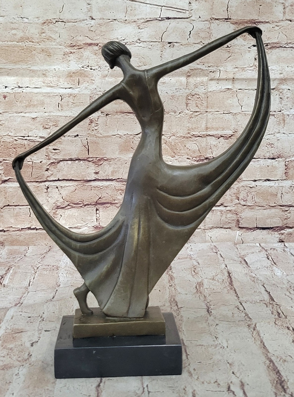 Original Milo Sexy Girl Captured in Dance Bronze Art Decor Abstract Sculpture