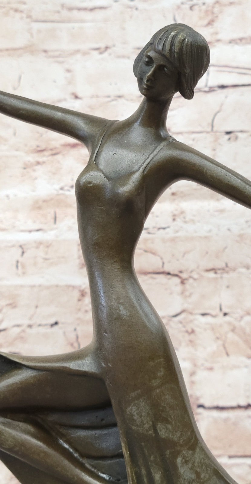 Original Milo Sexy Girl Captured in Dance Bronze Art Decor Abstract Sculpture